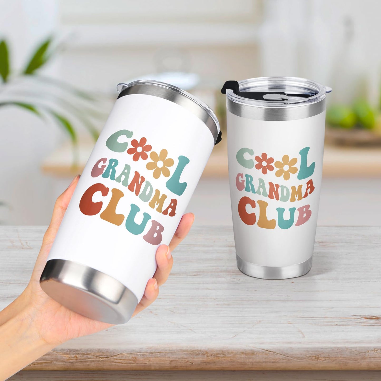 Aurahouse Mothers Day Grandma Gifts-Cool Grandmas Club Tumbler 20oz, Birthday Gifts for New Grandmas, First Time Grandma-to-be, Nana, Mimi, Gigi Christmas Coffee Cup