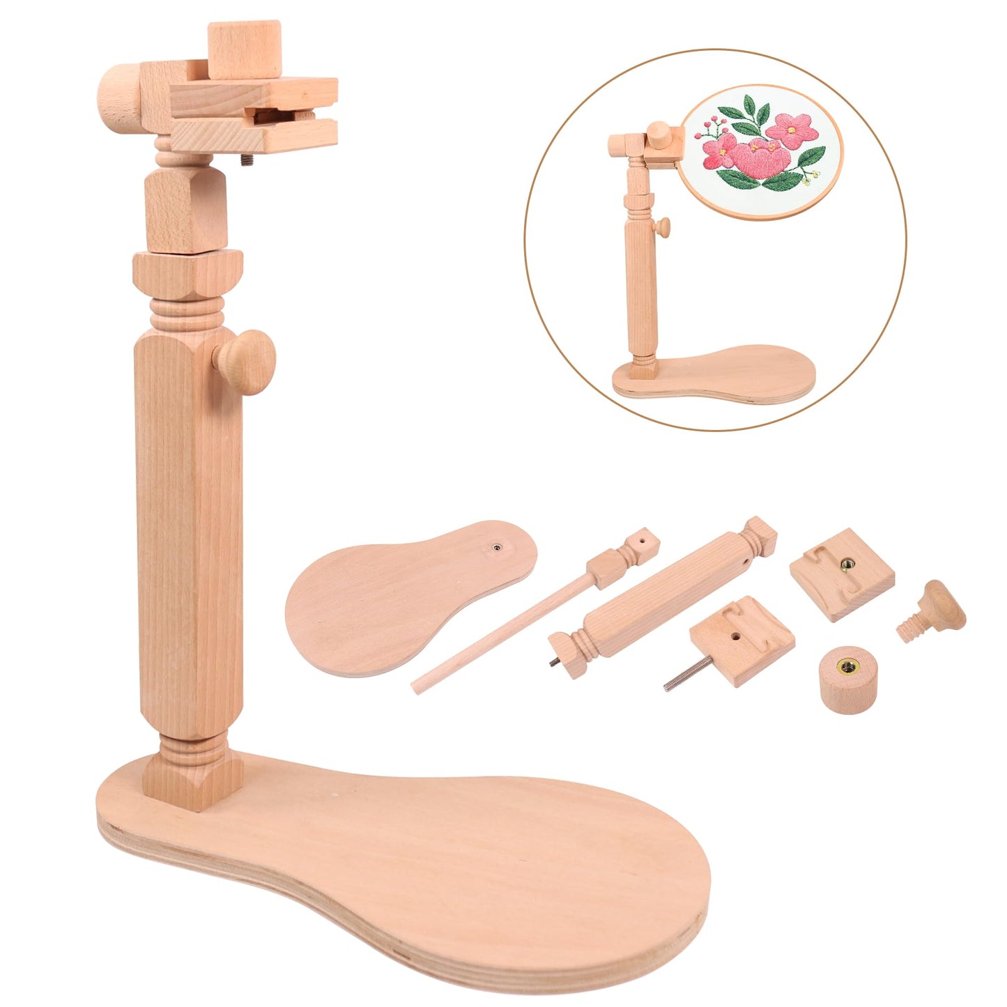 Guofa Embroidery Hoop Holder, Rotated Cross Stitch Stand, Lap Embroidery Stand for DIY Craft, Sewing Needlepoint Frame Holder