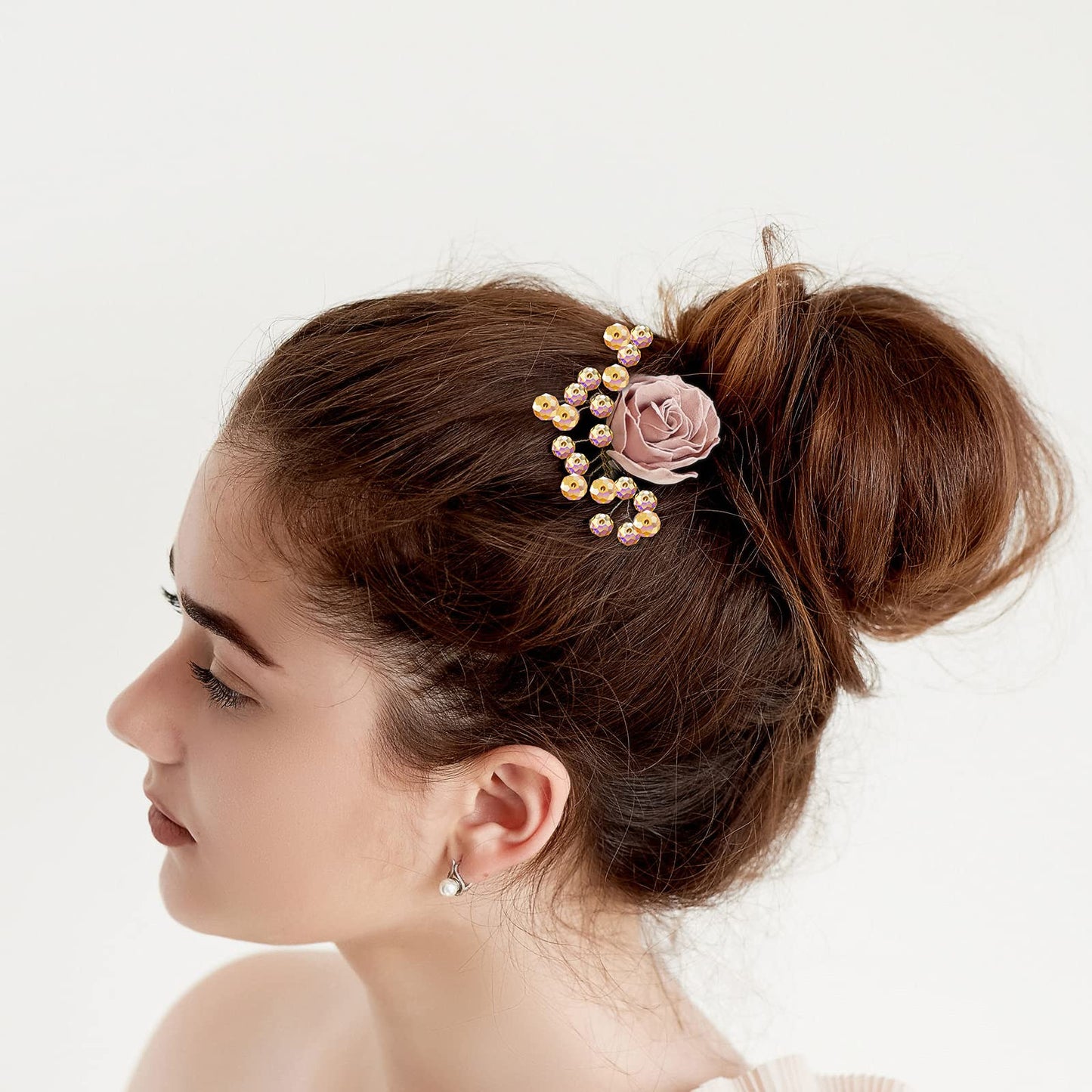 600 Pcs Crystal Glass Beads for Jewelry Making Bulk Faceted Gemstone Rondelle Loose Beads for Bracelet DIY Crafts 8 mm, 6 mm, 4 mm(Champagne Gold)