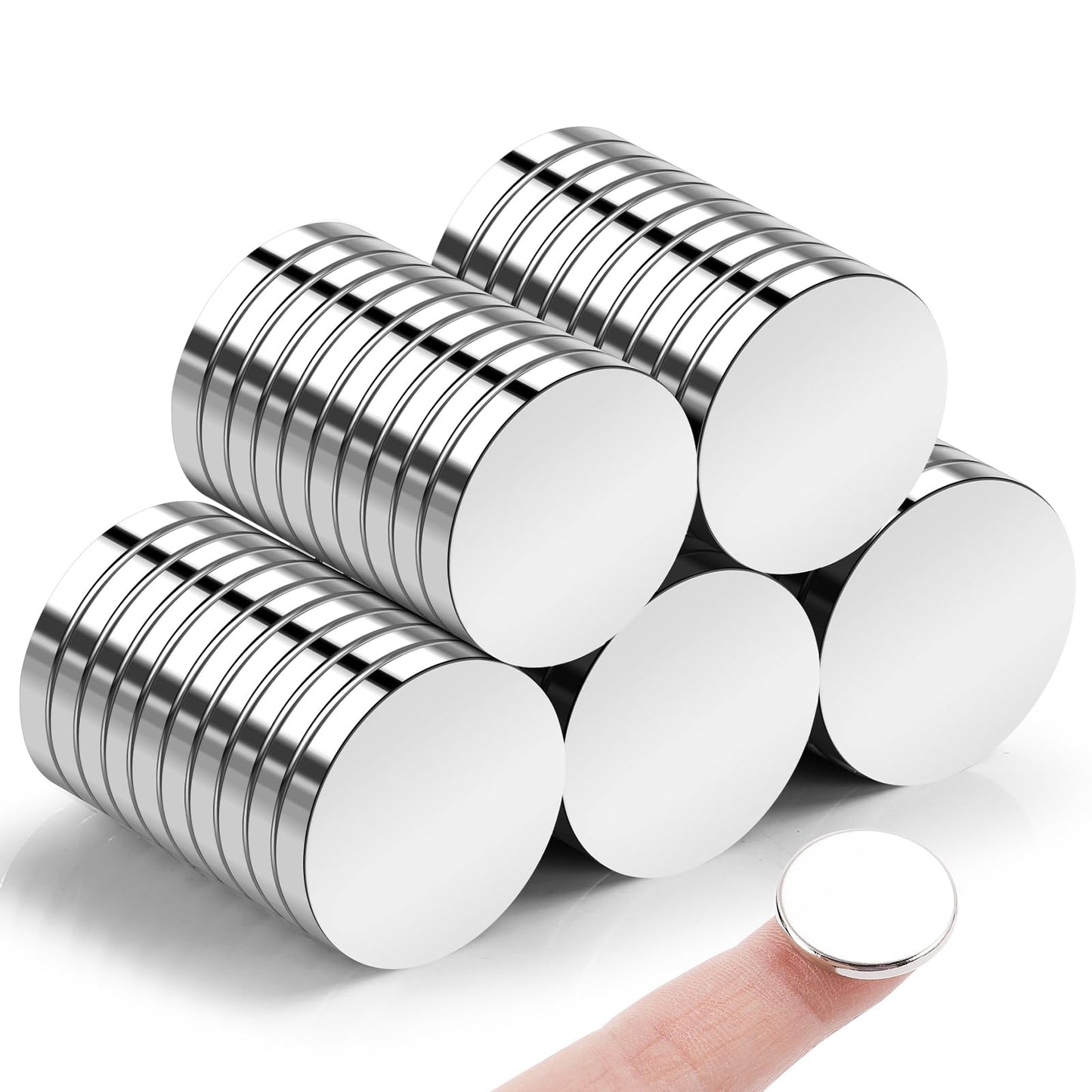 50 Pcs Small Magnets, 20x3mm Rare Earth Magnet Neodymium Disc Magnets for Crafts, DIY, Office, Dry Erase Board, STEM Measurement Kit