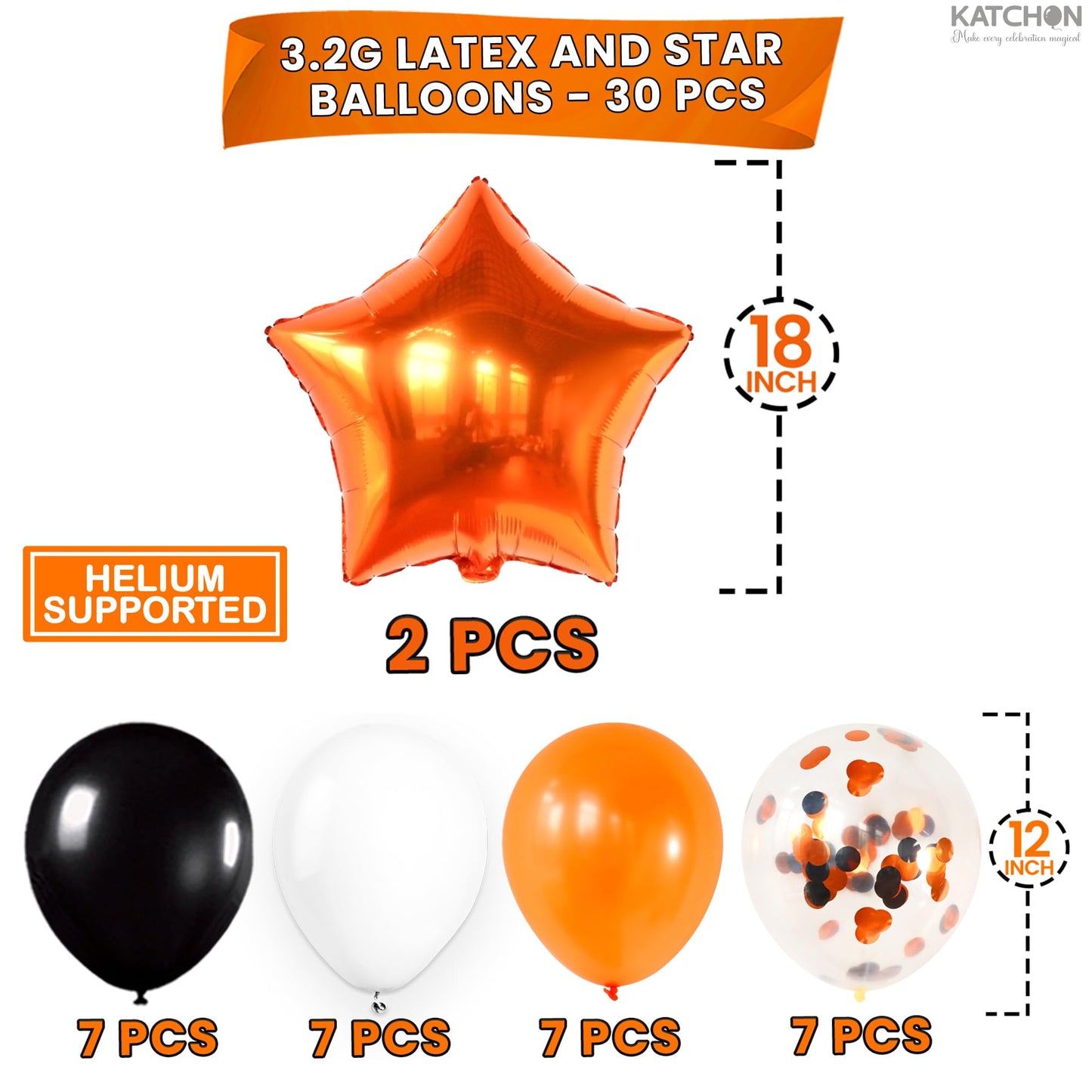 Graduation Decorations 2026 | Black 2026 Balloons Set, Giant 40 Inch - Pack of 34 | Orange and Black Graduation Balloons 2026 | Grad Decorations 2026 Kit, Graduation Decorations Class of 2026, KatchOn