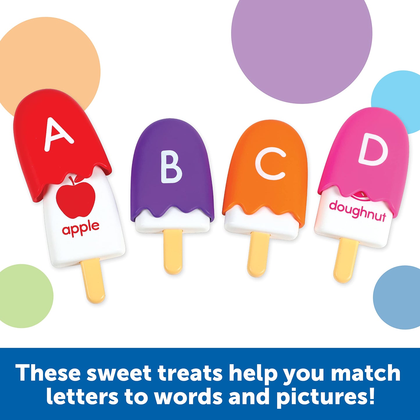 Learning Resources Mini ABC Pops – Alphabet Learning Toys, ABC Puzzle, Phonics Games for Toddlers, Fine Motor Toys, Play Food Set, Preschool Learning Activities, Sensory Bin Letters, Gifts for Kids