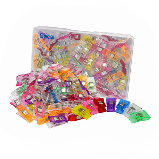 100pcs Sewing Clips for Crafting and Quilting,Secai Pack of Clips for Sewing Supplies(90Small+10Medium)