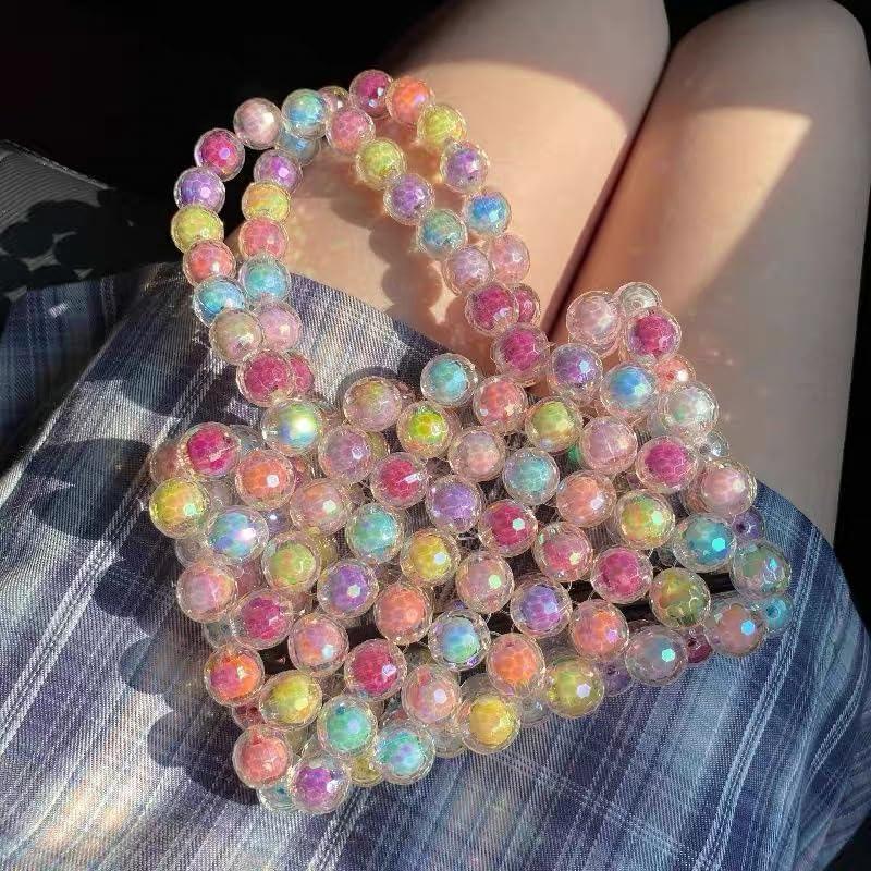 ANCADN 16mm Acrylic Beads 90pcs Shine Beads Colorful Beads Multicolor Round Beads for DIY Jewelry Making (ab Polyhedral)