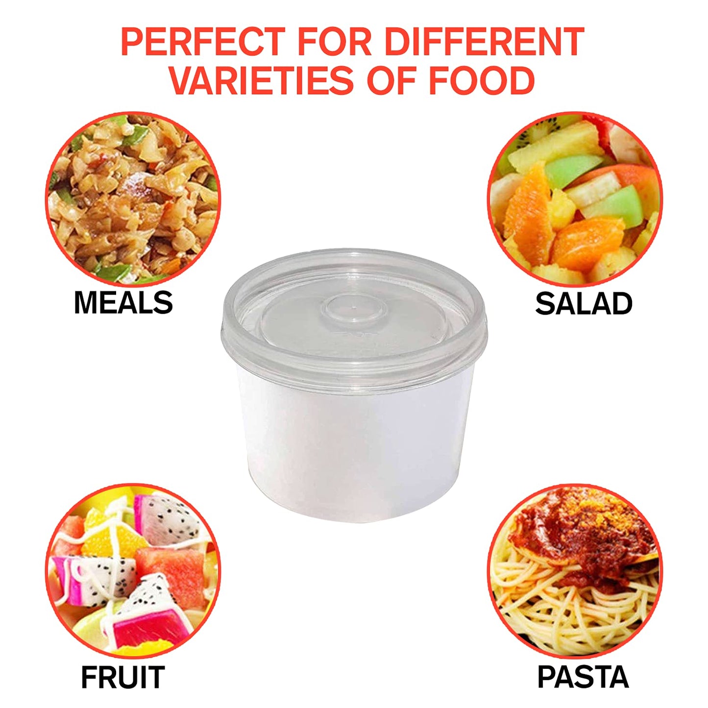8oz Paper Soup Containers With Lids, Disposable Soup Bowls With Lids, 50 Count,