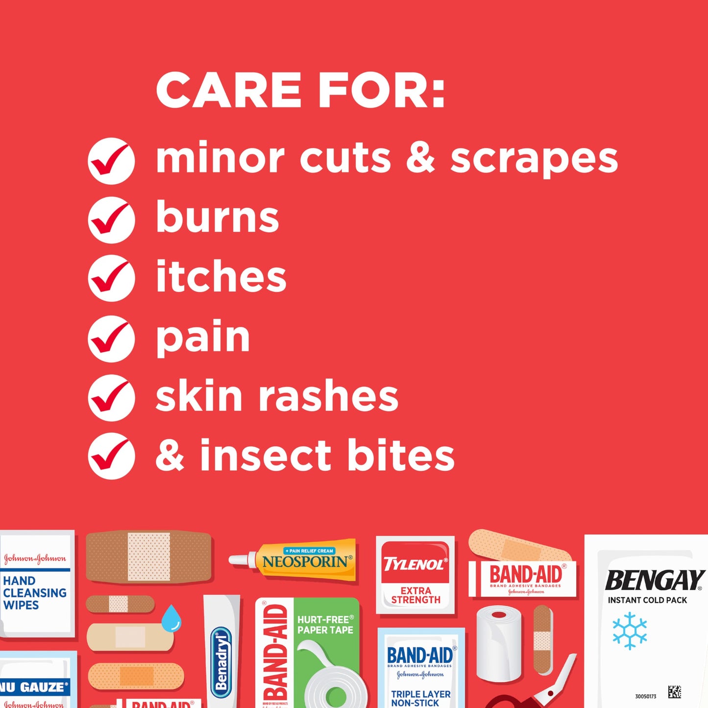 All-Purpose Portable Compact First Aid Kit for Minor Cuts, Scrapes, Sprains & Burns, Home, Car, Travel, Camping & Outdoor Emergency Kit, 160 Pieces