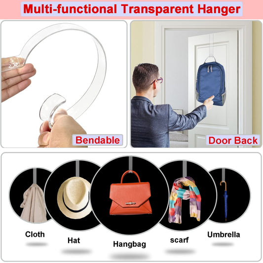 15” Wreath Hangers for Front Door,2 Pack Over the Door Hooks Fall Christmas Wreath Hanger Halloween Wreath Holder Easter Door Hangers ,Non Scratch Welcome Sign for Front Door Home Décor Inside Outside