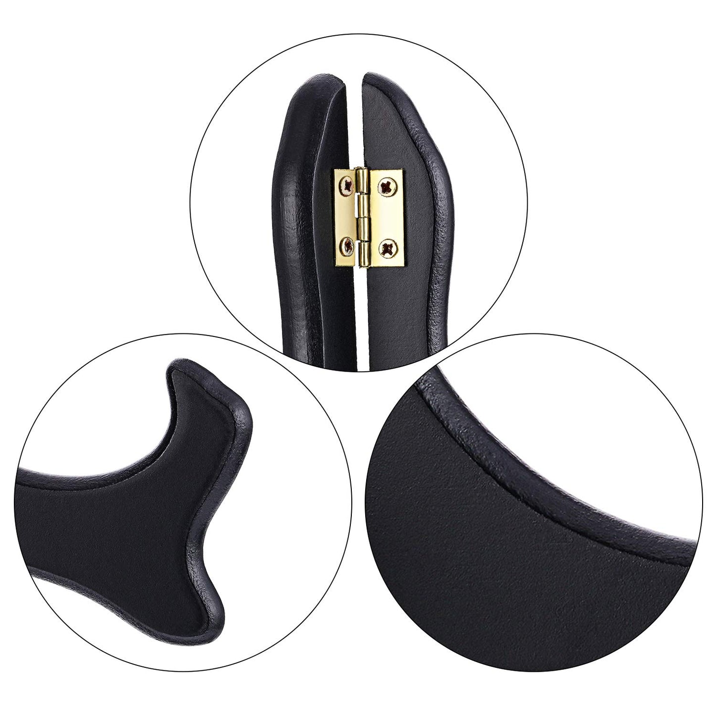 Tatuo 4 Packs Wooden Display Stand Decorative Plate Stands for Display Picture Frame Stand Holder Easels (5 Inch, Black)