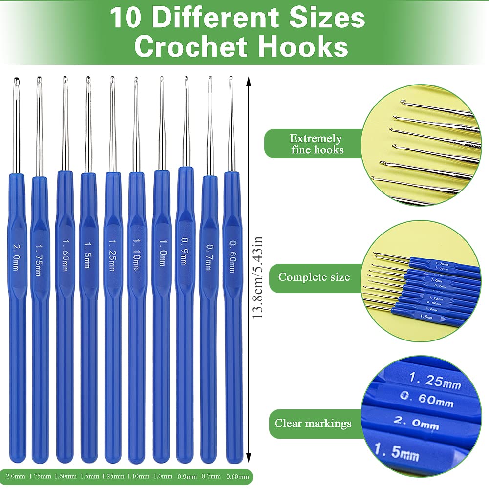 Zlulary 116 PCS Crochet Hooks Sets, Ergonomic Crochet Hooks Kits with Storage Bag and Crochets Needle Accessories, DIY Crochets Needles Kit for Beginners and Experienced Crochet Hook Lovers