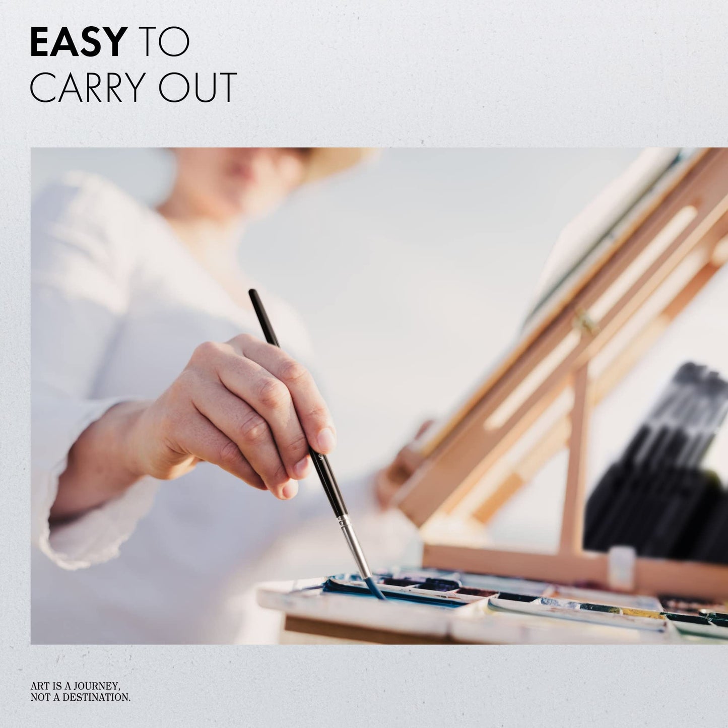 18 Piece Paint Brush Set, ARTIFY 15 Acrylic Paint Brushes, Palette Knife, and 2 Sponges, Professional Artist Paint Brushes for Acrylics, Watercolors, Gouache, Canvas, and Face Painting,Black