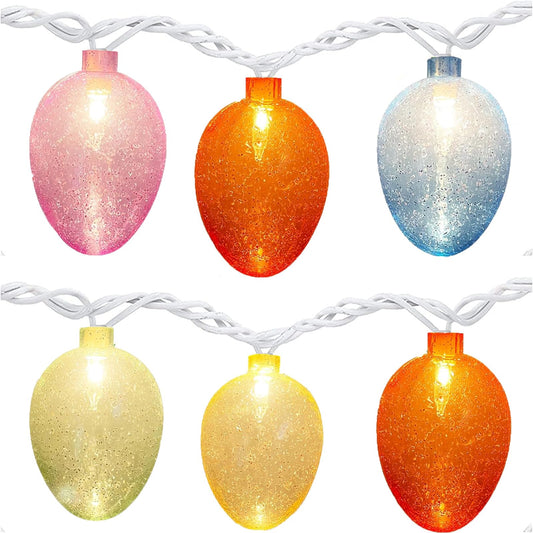 Abeja Easter Eggs String Lights, 8.5FT Easter Decorations Light with 10 Multi Color Eggs Lights, Spring Easter String Lights for Easter Decor Party Home Indoor Outdoor Garden Decorations