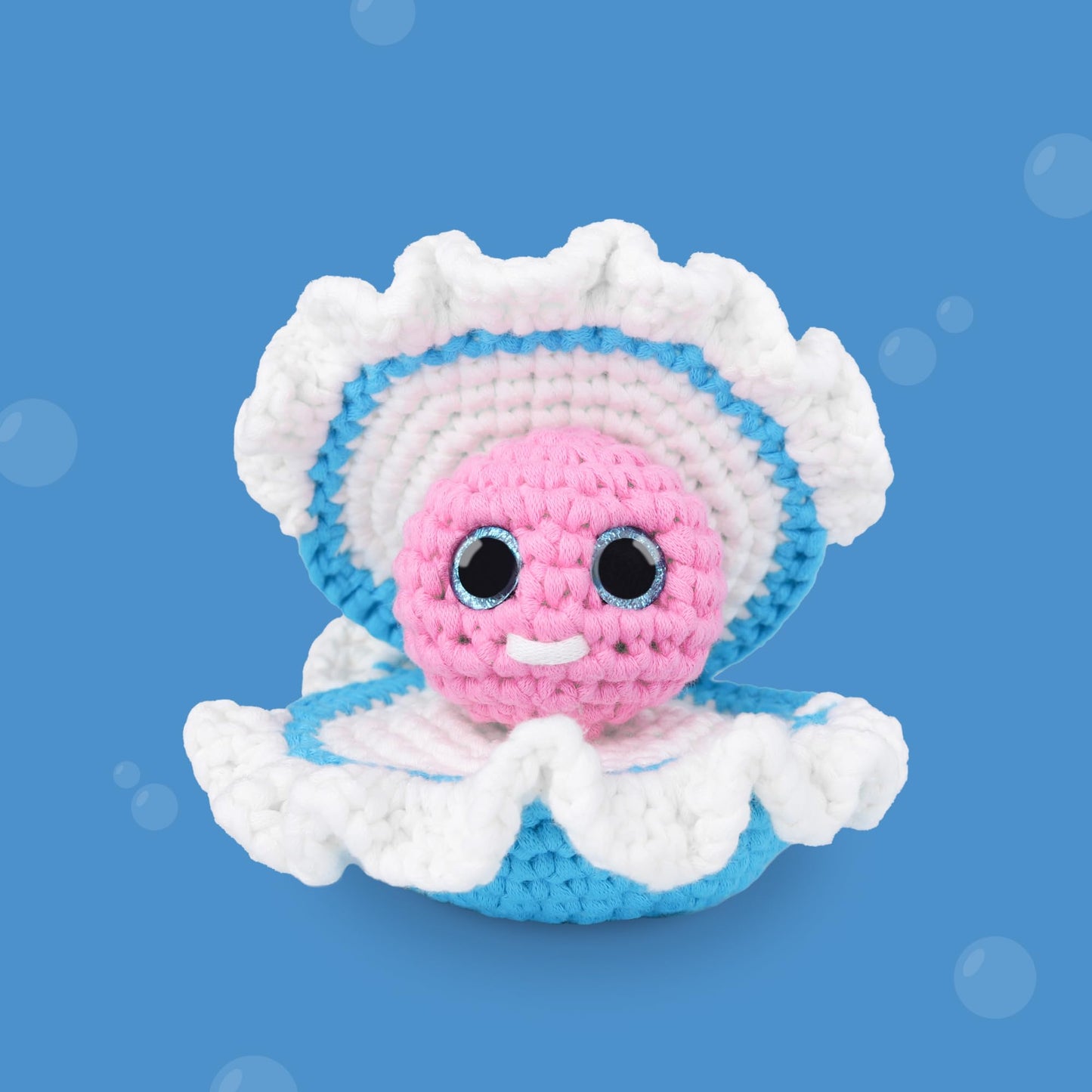 Cookie Box Crochet Kit for Beginners - Learn to Craft Amigurumi Stuffed Animals - Knitting Gift for Kids (13+) and Adults - Beginner-Friendly Yarn - Stitch-by-Stitch Video Tutorial - Oyster Pearl