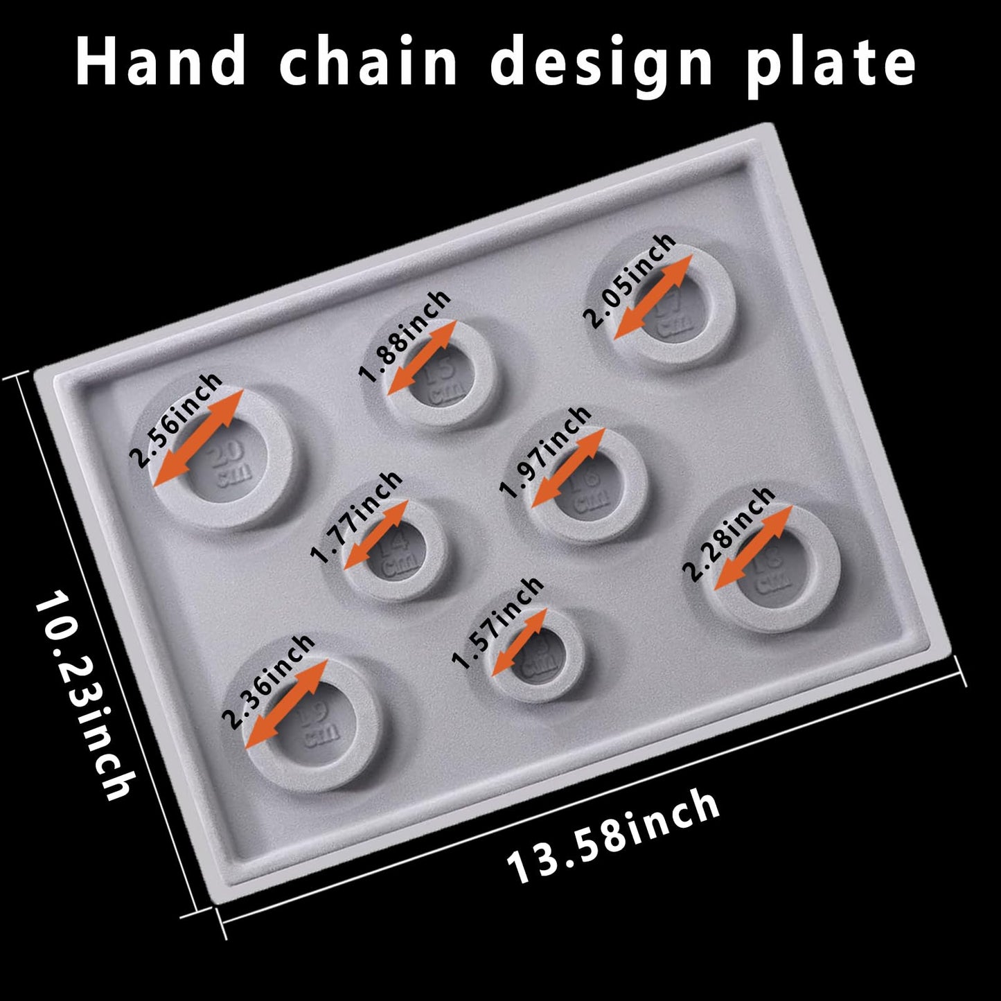 Bead Design Board, DIY Jewelry Production Tray, Flocked Bead Board for Bracelet, Necklace Beads, Jewelry Manager Tray, Sorting and Organizing, Grey