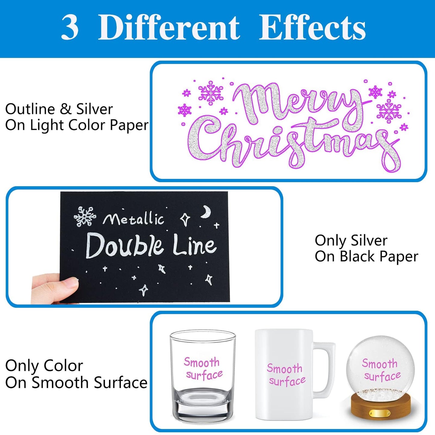 Markers Outline Glitter Gel Pens: 12 Christmas Stocking Stuffers Teenage Tween Teen Girl Gifts Trendy Stuff Cute Arts Crafts Art Supplies Kids Ages 4 6 7 8 9 10 14 16 18 Year Old