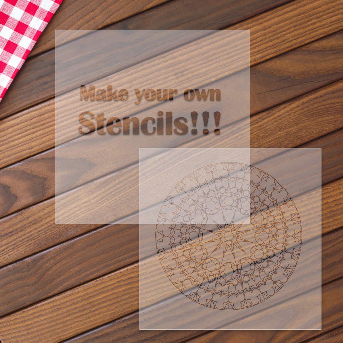 20 Pieces 6 mil 12 x 12 inch Blank Stencil Transparent Material Mylar Template Sheets for Stencils (6mil-20pcs)