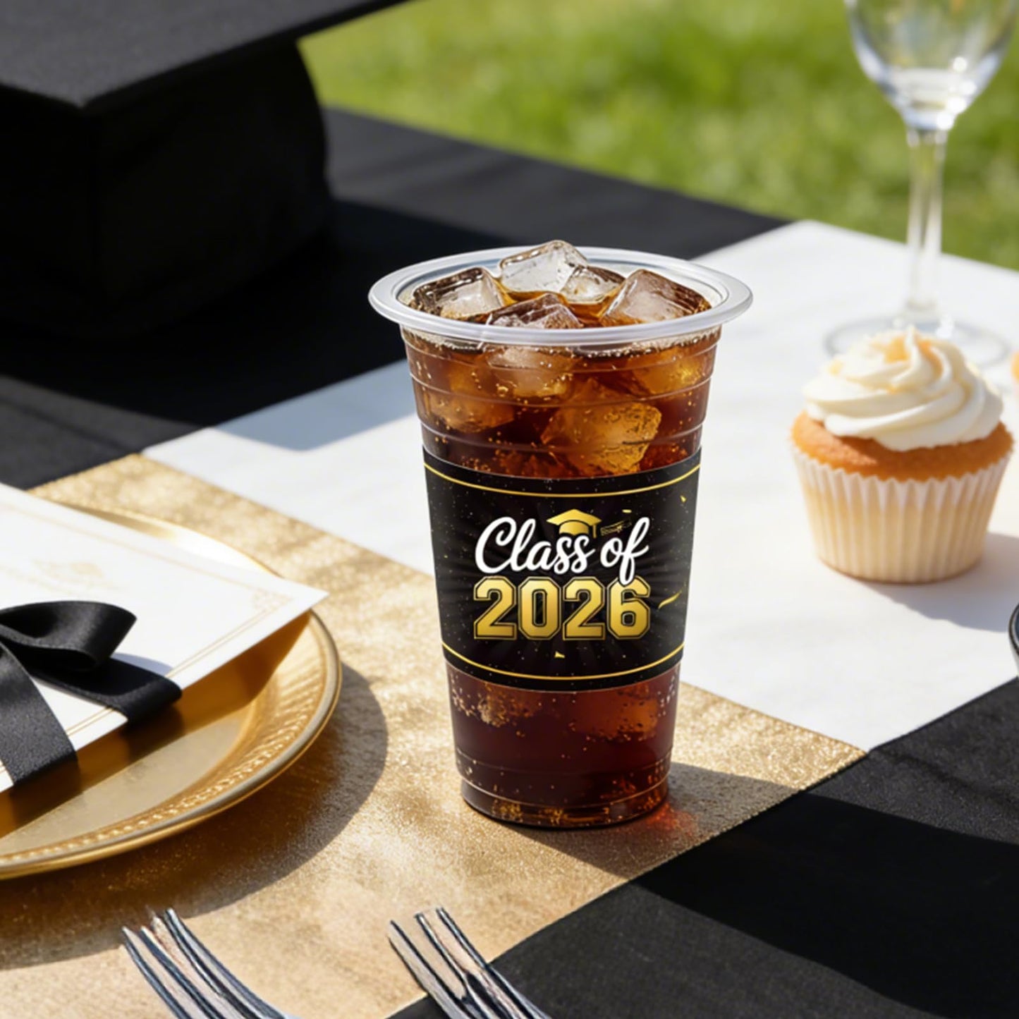 HongyiTime 50 Pack 16 oz Graduation Cups - Graduation Party Supplies & Favors