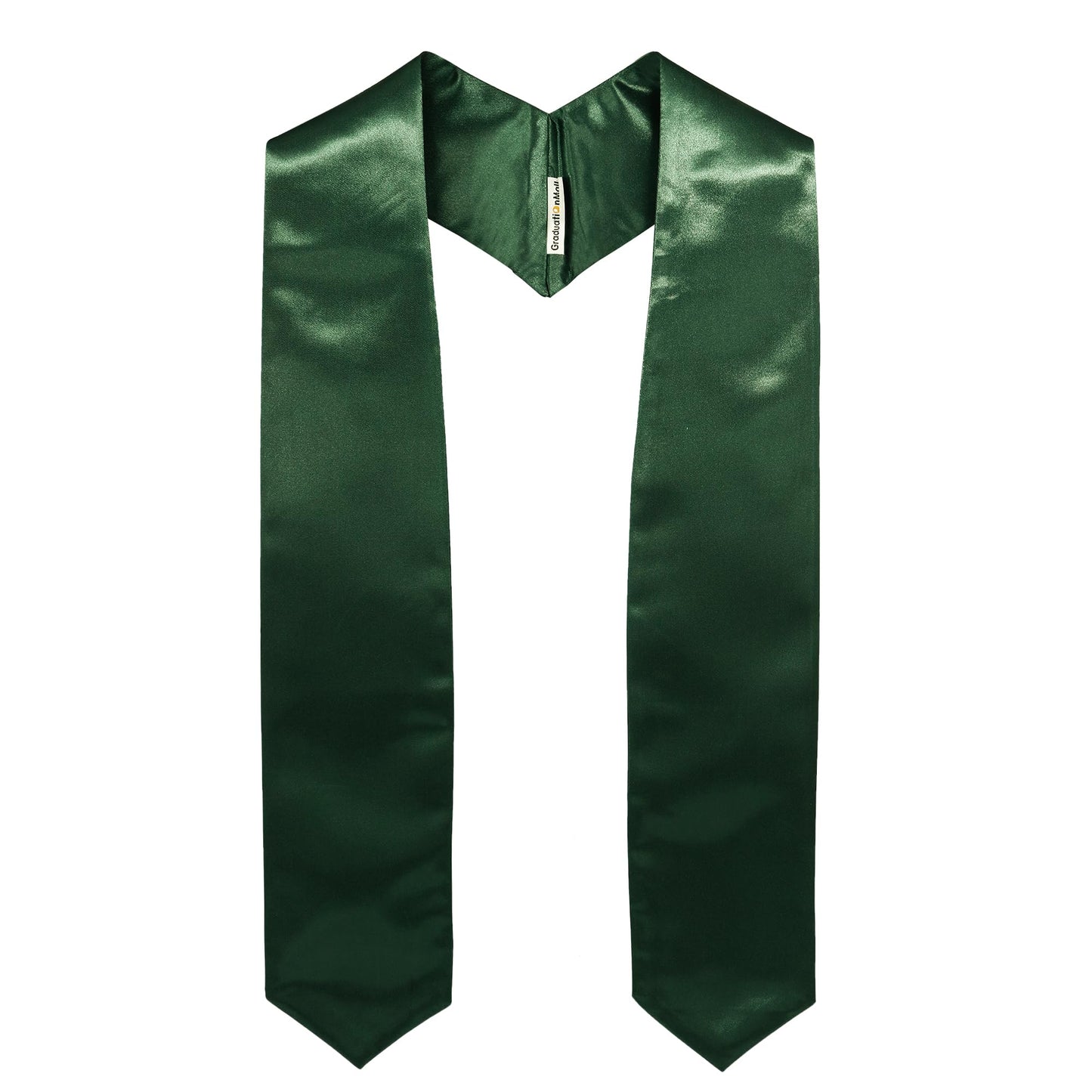 GraduationMall Unisex Adult Plain Graduation Stole 60" Forest Green