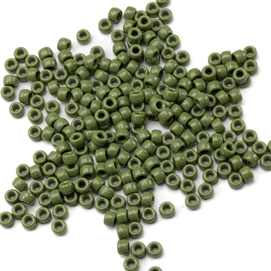 Gxueshan 1000 Pcs Acrylic Pony Beads 6x9mm Bulk for Bracelet Necklace Jewelry Making Earring Hair Braiding Kandi Beads