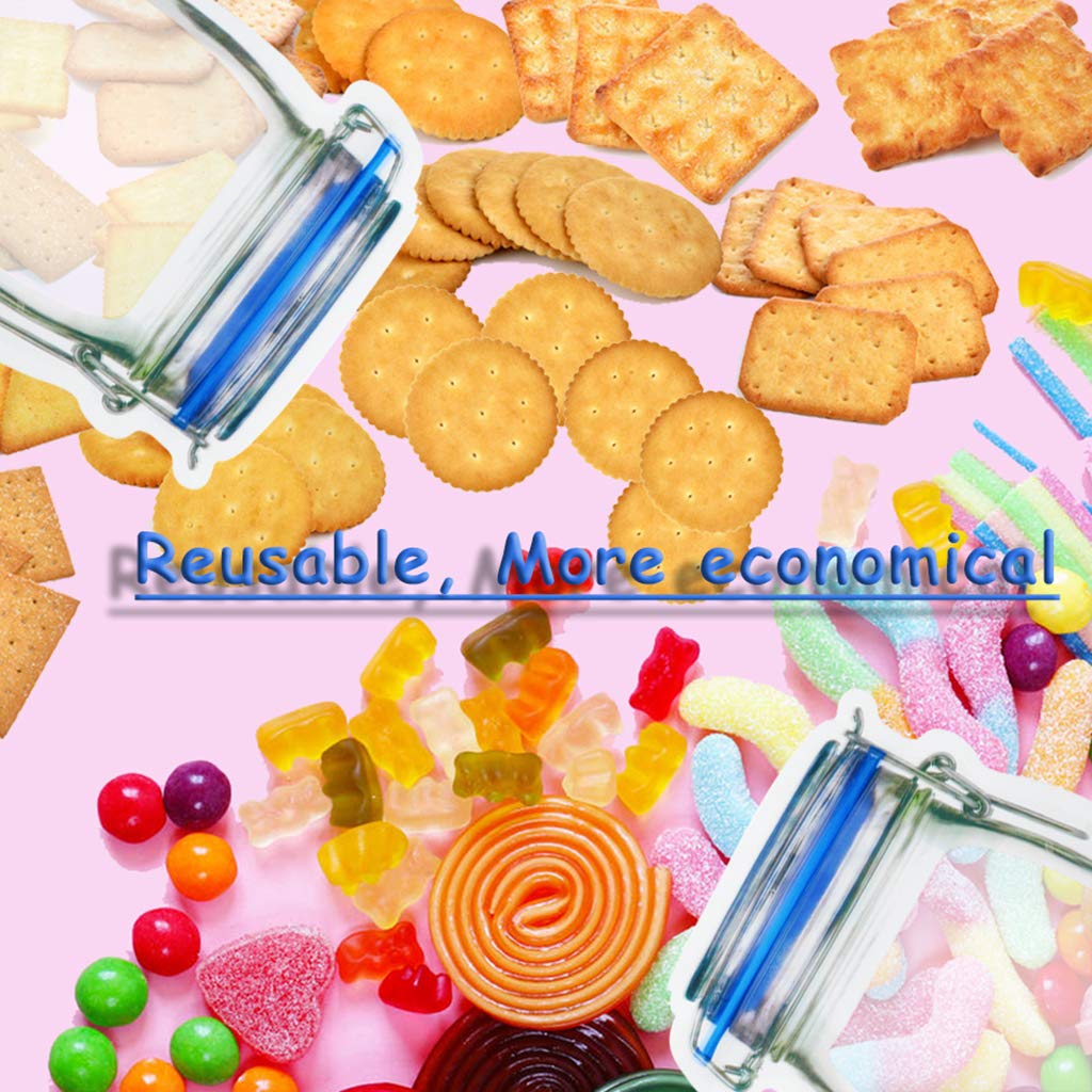 laffeya 30pcs Mason Jar Bags, Portable Cookies Nut Candies Saver Storage Bags, Reusable Snack Storage Bags, Picnic Camping Sealed Bags