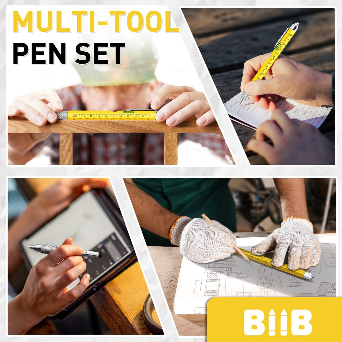 BIIB Fathers Day Gift for Husband Dad, 9 in 1 Multitool Pen Gifts for Men, Personalized Fathers Day Gift Idea for Grandpa, Anniversary Birthday Graduation Gifts for Men Him, Tools Cool Gadgets