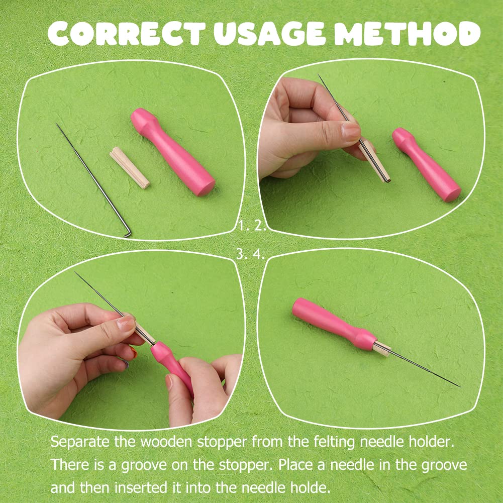 Needle Felting Needles, 4 Sizes Triangle Felting Needles, 80 pcs Felting Needles Set, Needle Felting Supplies, Needle Felting Tools, Needle Felting Kit for Beginners 36/38/40/42 Gauge