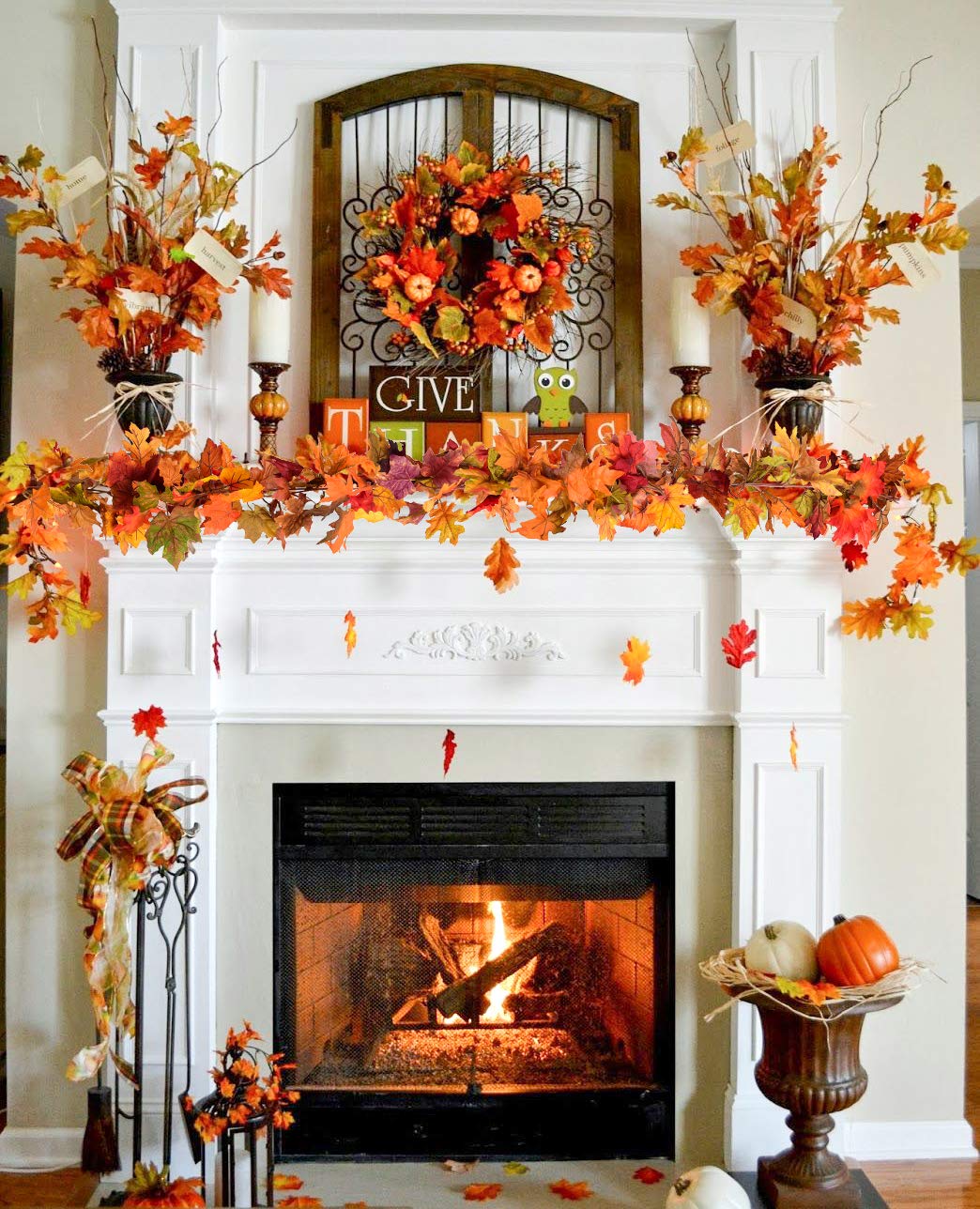 Artiflr 2 Pack Fall Garland Maple Leaf Clearance, 5.9Ft/Piece Hanging Vine Garland Artificial Autumn Foliage Garland Thanksgiving Decor for Home Wedding Fireplace Party Christmas