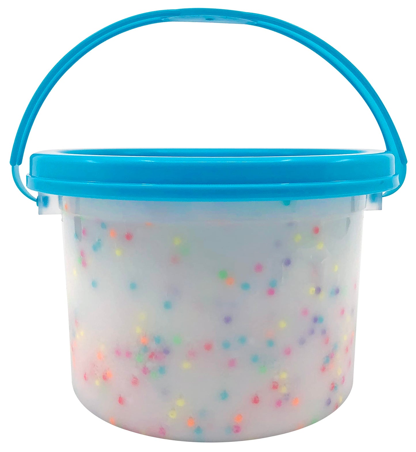 Cra-Z-Slimy 24oz Premade Slime, Cake Batter Scented Clear Slime Stretchy Glossy Non-Sticky 1.5lb Slime Bucket with Add-ins