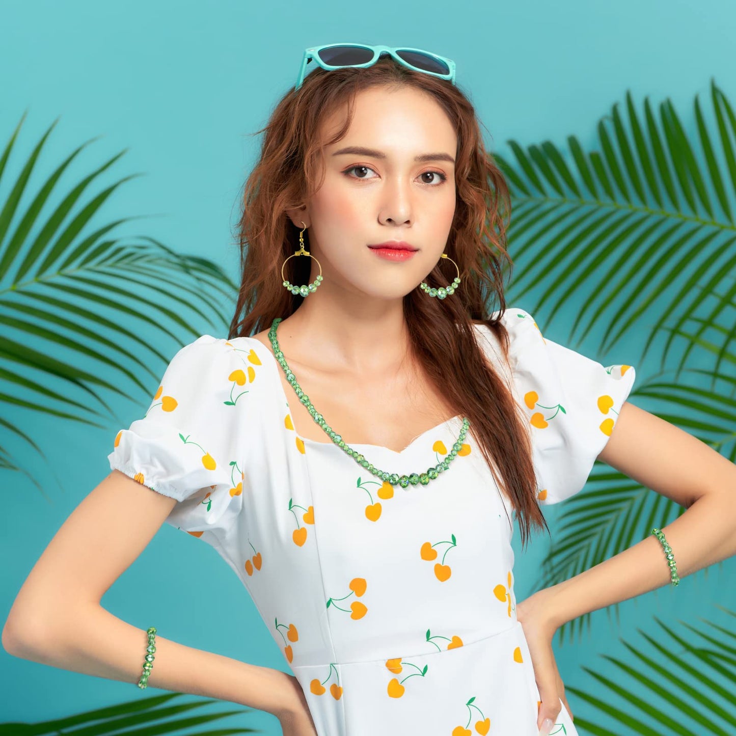 600 Pcs Crystal Glass Beads for Jewelry Making Bulk Faceted Gemstone Rondelle Loose Beads for Bracelet DIY Crafts 8 mm, 6 mm, 4 mm(Green)