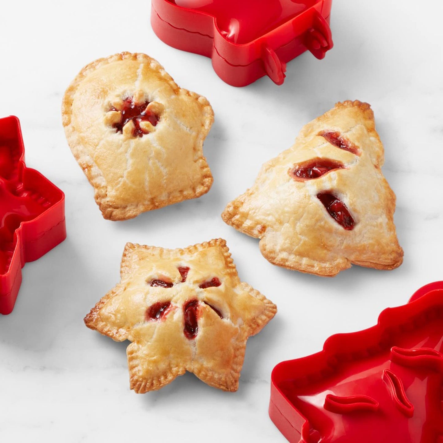 Dough Presser Pocket Pie Molds, Party Potluck Hand Pie Molds, Hand Pie Molds, Apple, Pumpkin And Acorn Shapes 3-Piece (Christmas Mince Pie Mold)