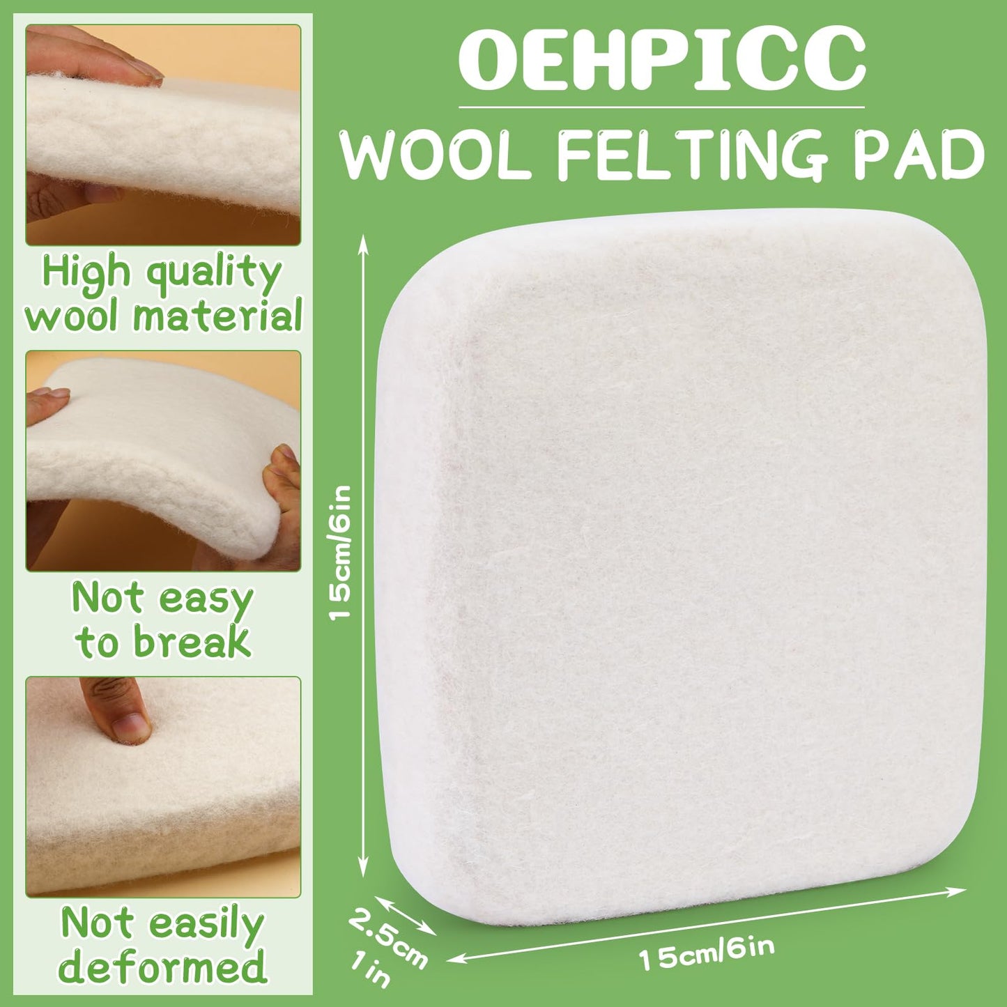 128 Pcs Needle Felting Tools, 6×6 Inch Wool Felting Pad, 102 Pcs Felting Needles, Felting Tools with 3 Size Wooden Handle Holder for DIY Wool Felting Projects