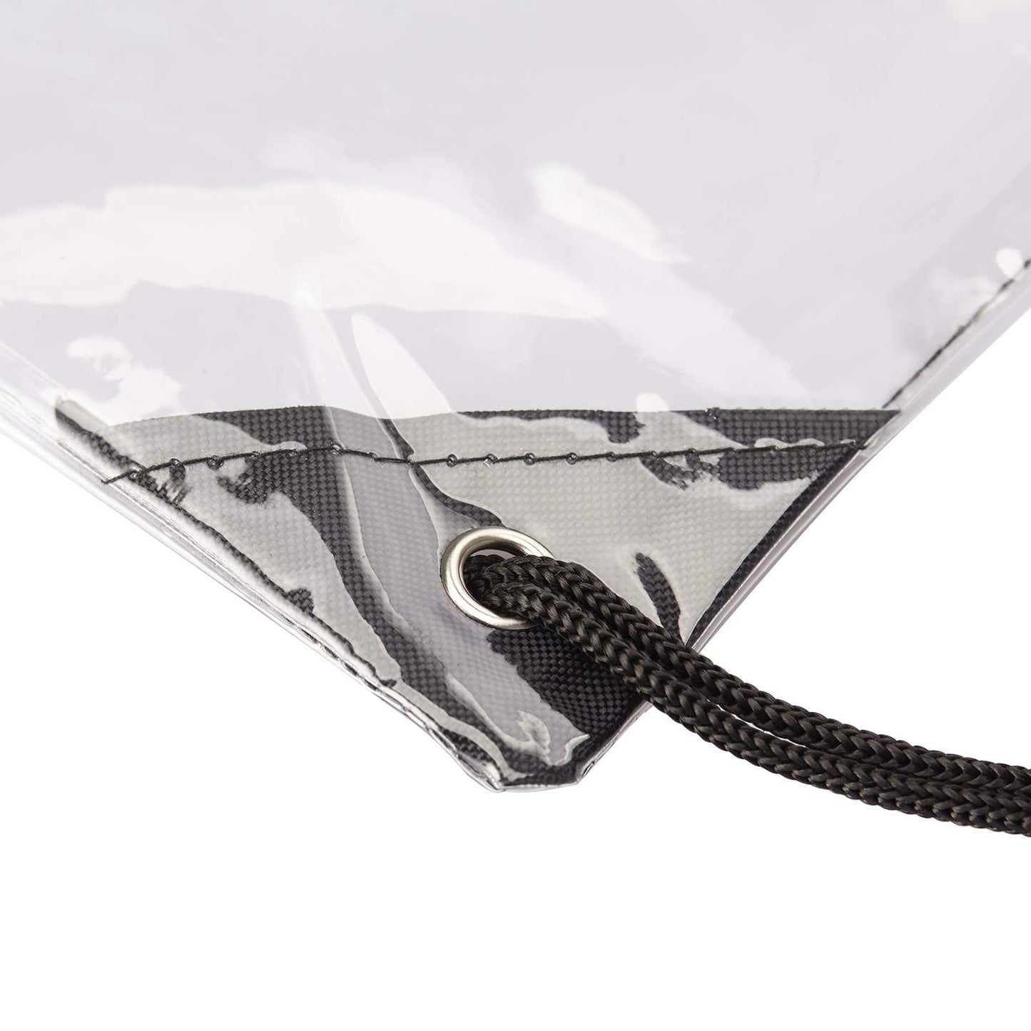 HAOGUAGUA 2 Pieces Clear Drawstring Bags, Waterproof Small Clear Bag for Stadium Colleges Sport Event Work Concert Security Approved