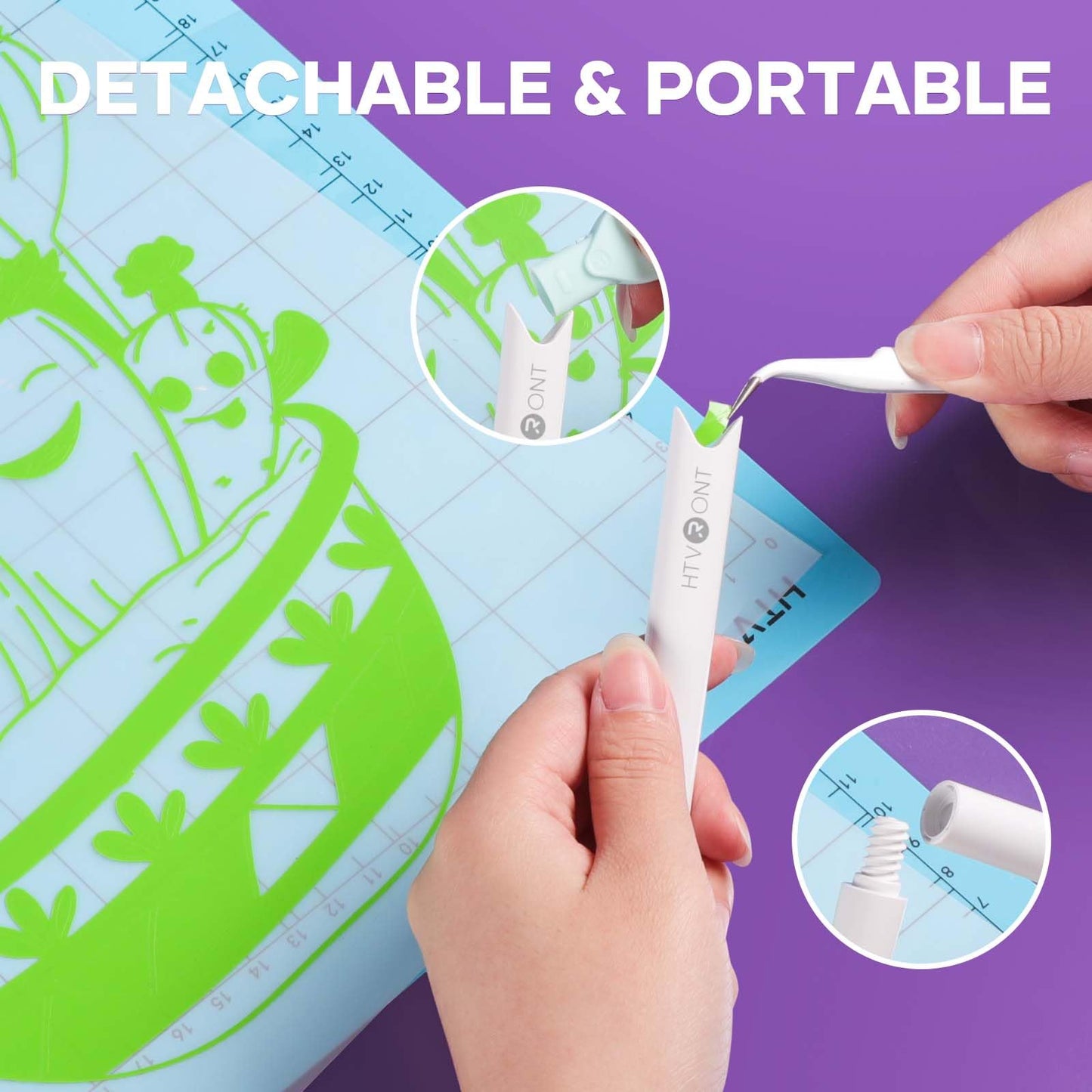 HTVRONT Weeding Tools for Vinyl - 6 Pcs Craft Weeding Basic Tool Set, Protable Vinyl Weeding Tool Kit for Iron-on Project, HTV Vinyl, Permanent Vinyl, Vinyl Tool Kit for Cricut Cutting Machine