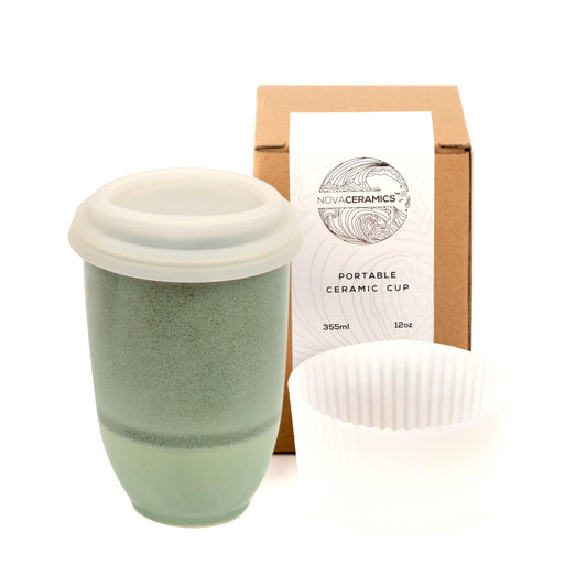 Travel Mug – Travel Coffee Tumbler – On the Go Coffee Mug – Microwave & Dishwasher Safe Green CoffeeTumbler - Gifts for Women Men Him Her – 12oz – Emerald