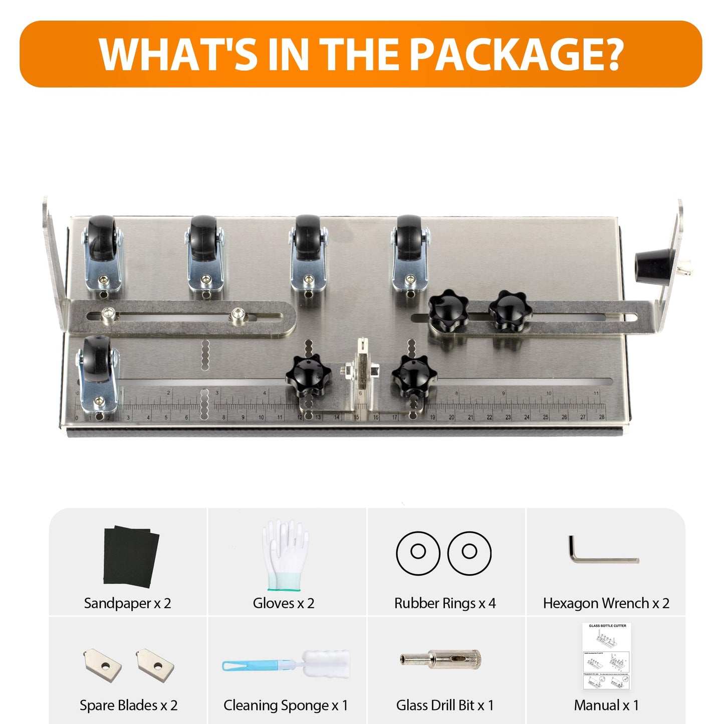Glass Bottle Cutter, Glass Cutter for Bottles, Bottle Cutting Tool Kit for Round Bottle, DIY Bottle Cutting Machine for Cutting Wine, Beer, Liquor, Whiskey Bottles with Safety Accessories