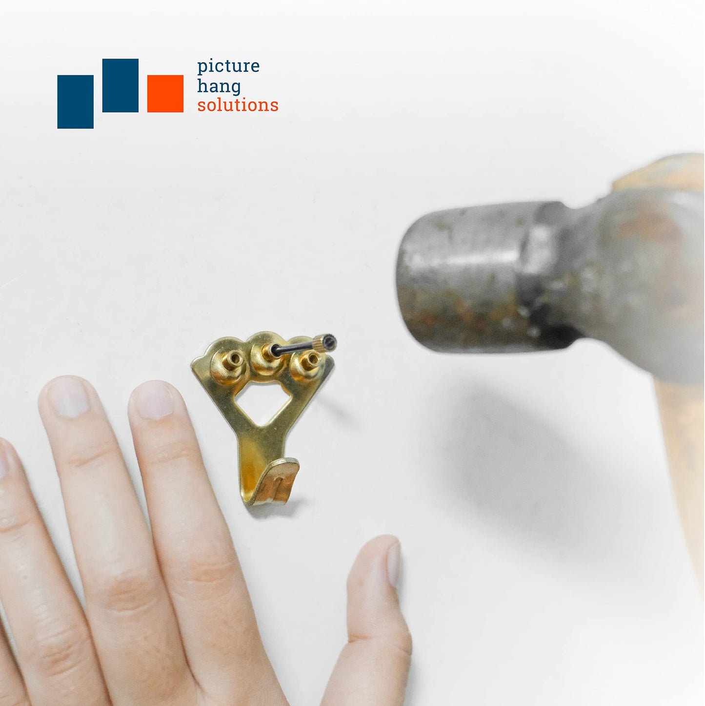 Heavy Duty Picture Frame Hooks Supports Up to 100 lbs - 10 Pack with Nails | Picture Hanging Hooks for Drywall - Mirror Hanging Hardware - Plaster Wall Frame Hangers