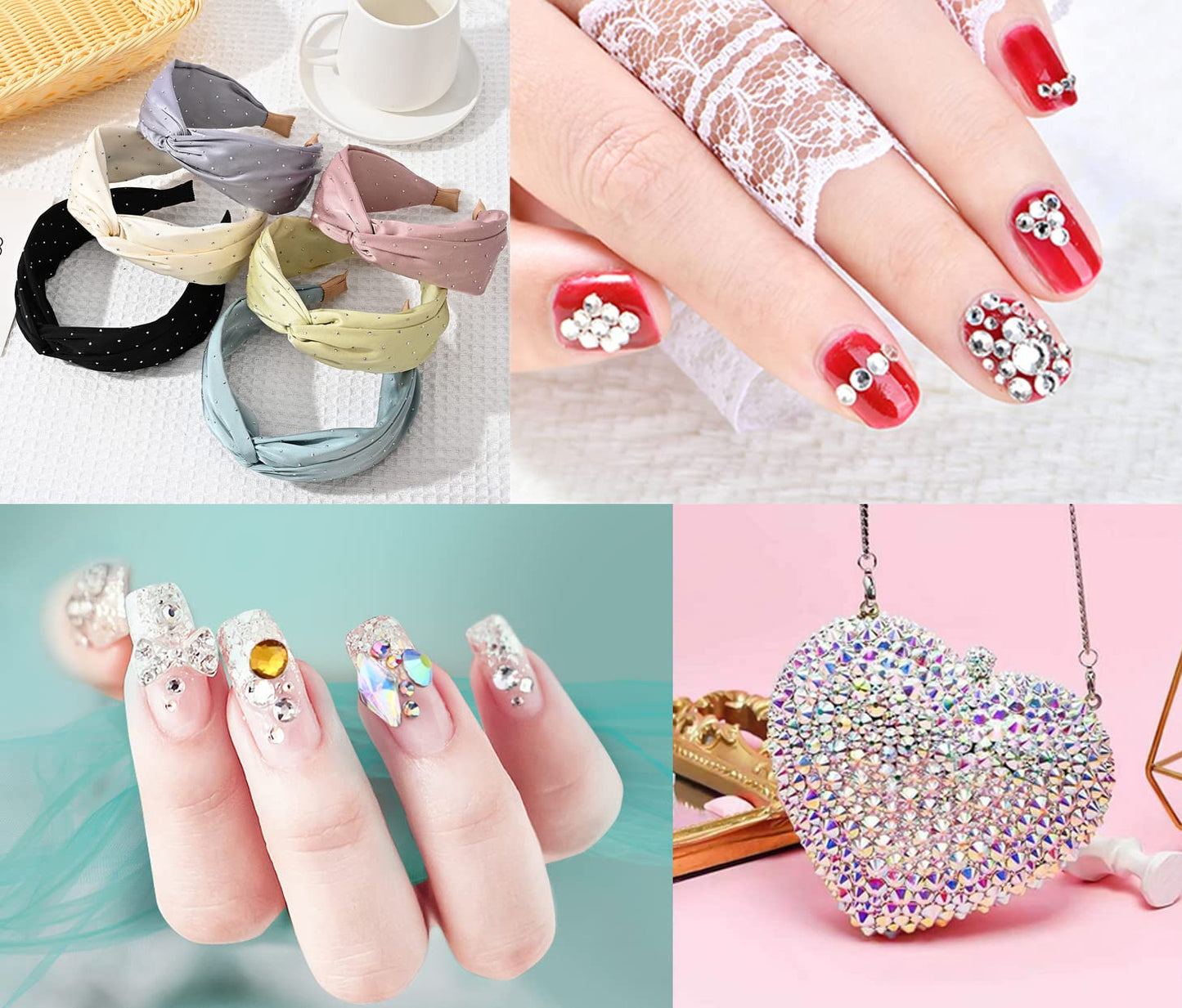 7000pcs+ Flatback Glass Hotfix Iron On Rhinestones Crystal for DIY Making with 1 Tweezer & 1 Picking Pen for Shoes, Clothes, Face Art, Bags, Manicure (Mine Gold, 5-Sizes)