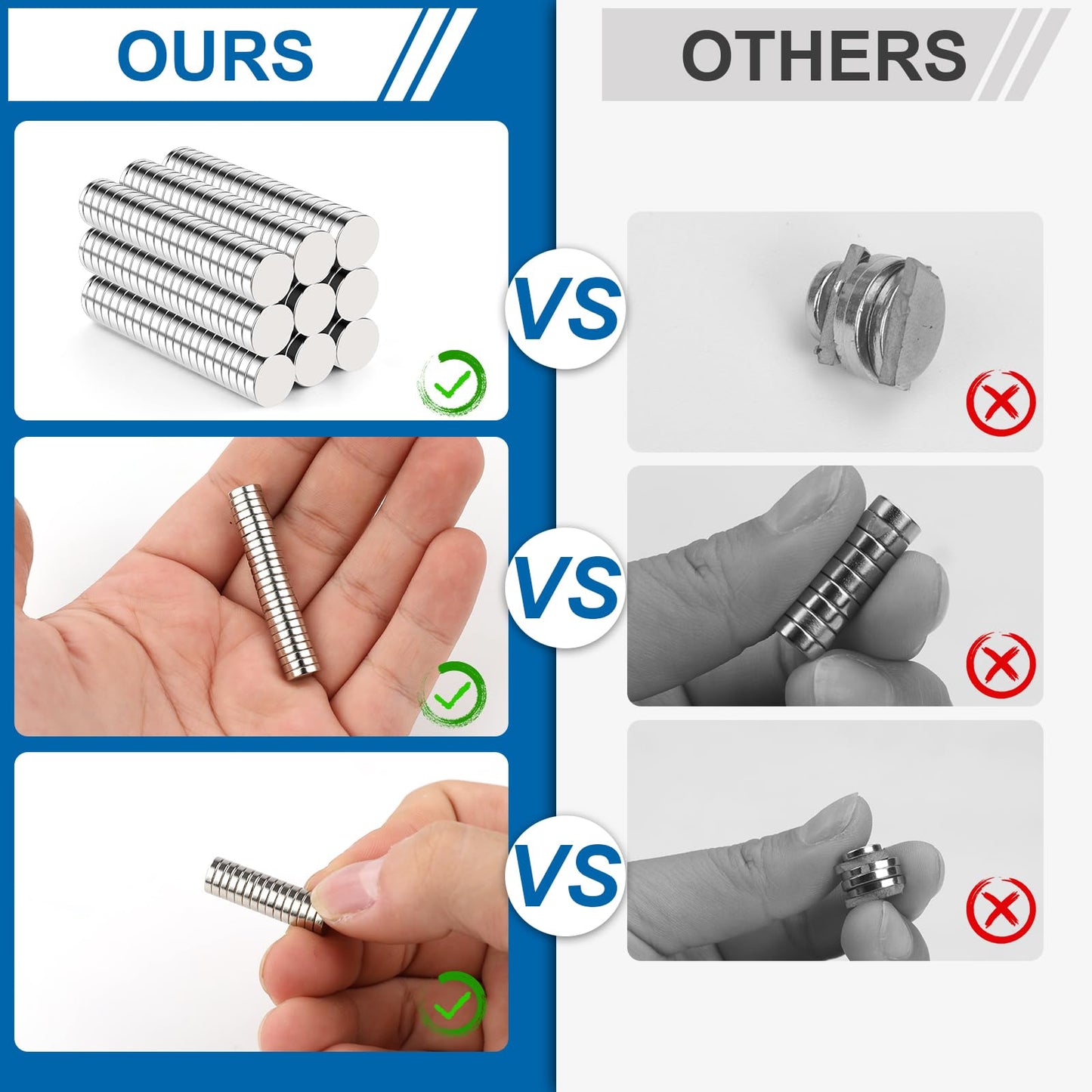 DIYMAG 60Pcs Tiny Refrigerator Neodymium Magnets, Mini Button Rare Earth Magnets for Office, Whiteboard, Kitchen, Teachers, Crafts