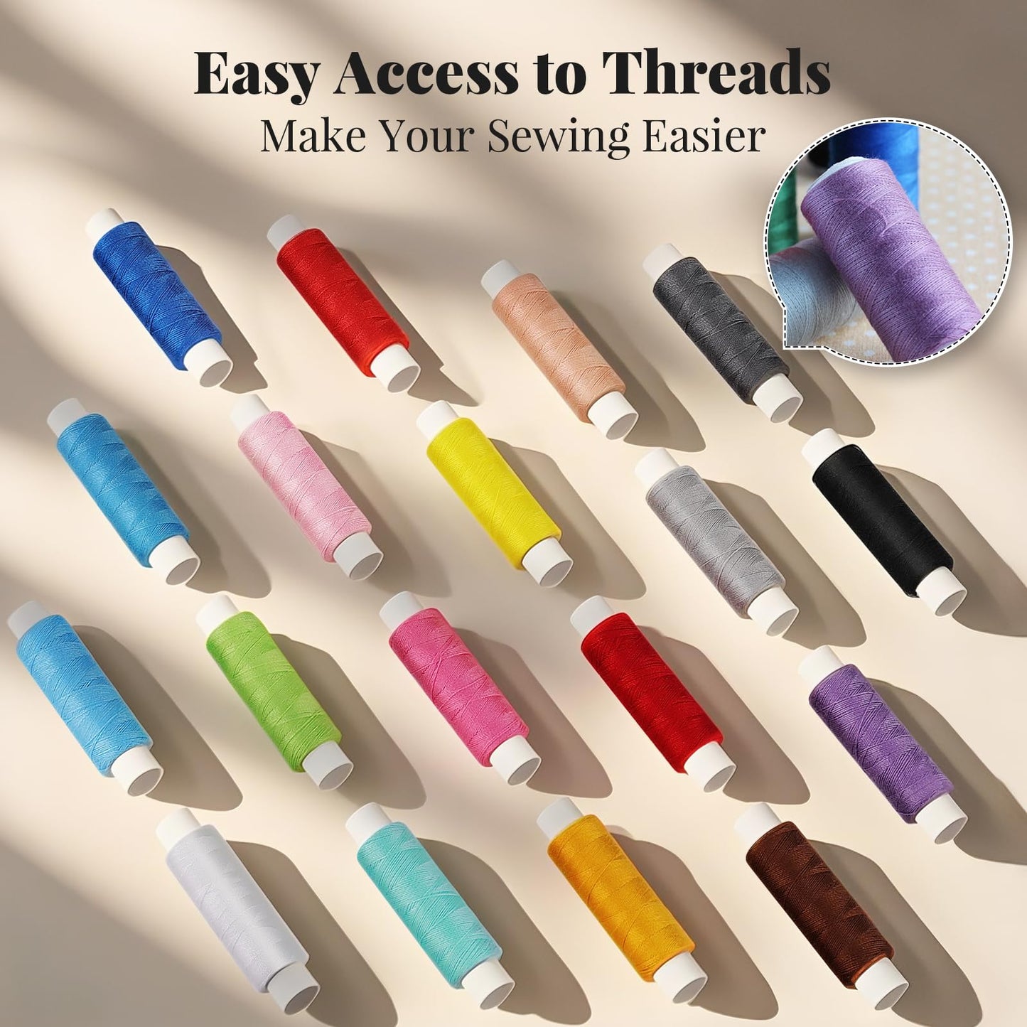 Sewing Kit Gifts for Grandma, Mom, Friend, Adults Beginner Kids Traveler, Portable Sewing Supplies Accessories with Case Contains Thread, Needle, Scissors, Measure Tape, Thimble etc