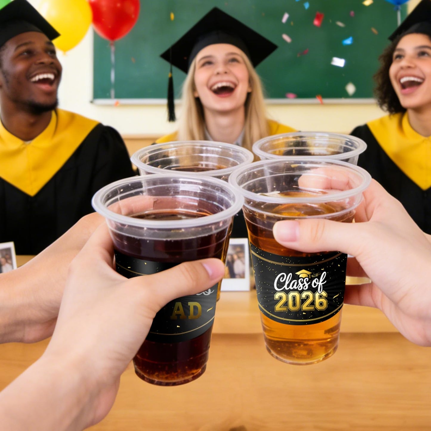 HongyiTime 50 Pack 16 oz Graduation Cups - Graduation Party Supplies & Favors