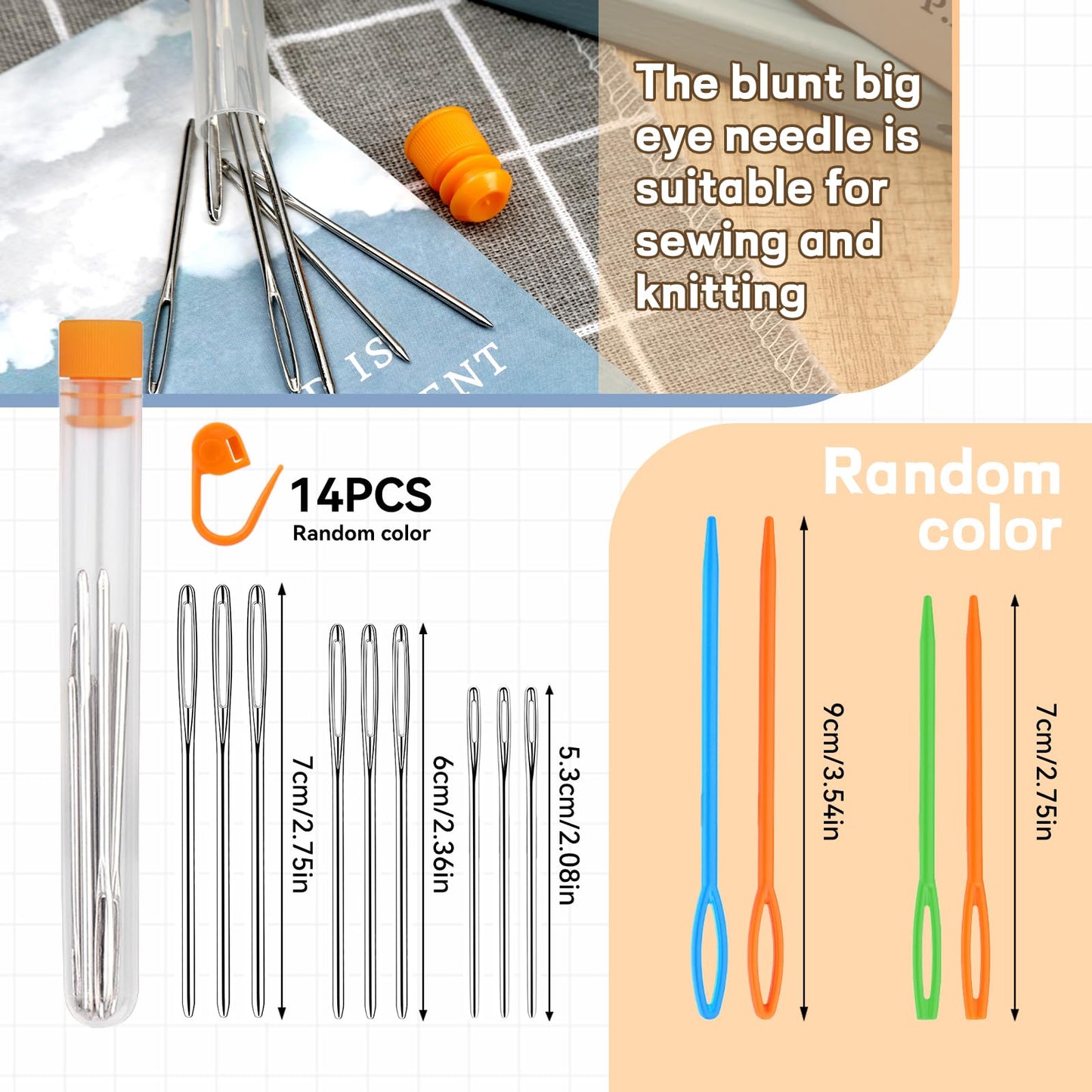 9 PCS Crochet Hooks, 2mm-6mm Multicolor Extended Crochet, Ergonomic Handle Crochet Hooks Set for Beginners Adults with Stitch Markers and Knitting Needles