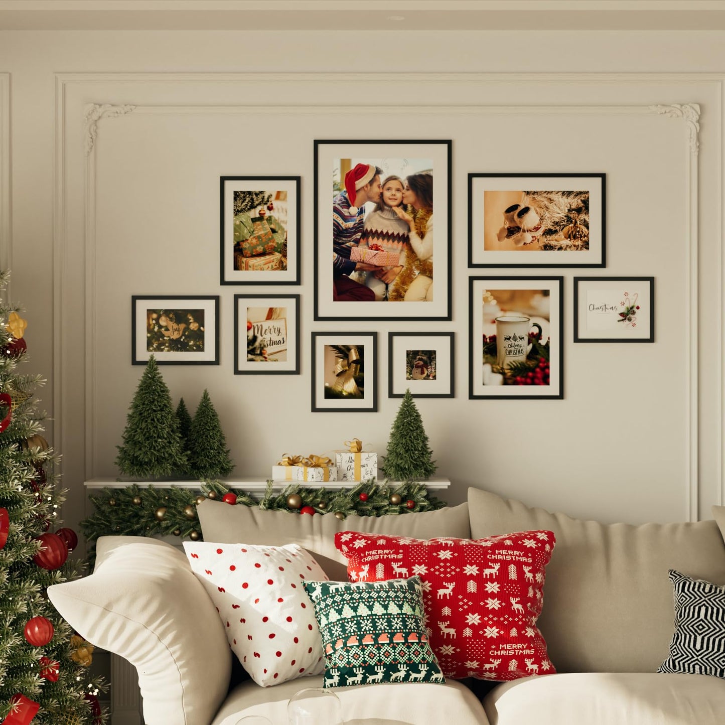 4x6 Picture Frame Set of 5, Photo Frames for 4x6 Pictures Wall Gallery Black 4x6 Frames Tabletop or Wall Mount Display for Prints, Photos, Paintings, Landscape and Kids Artwork (Black)