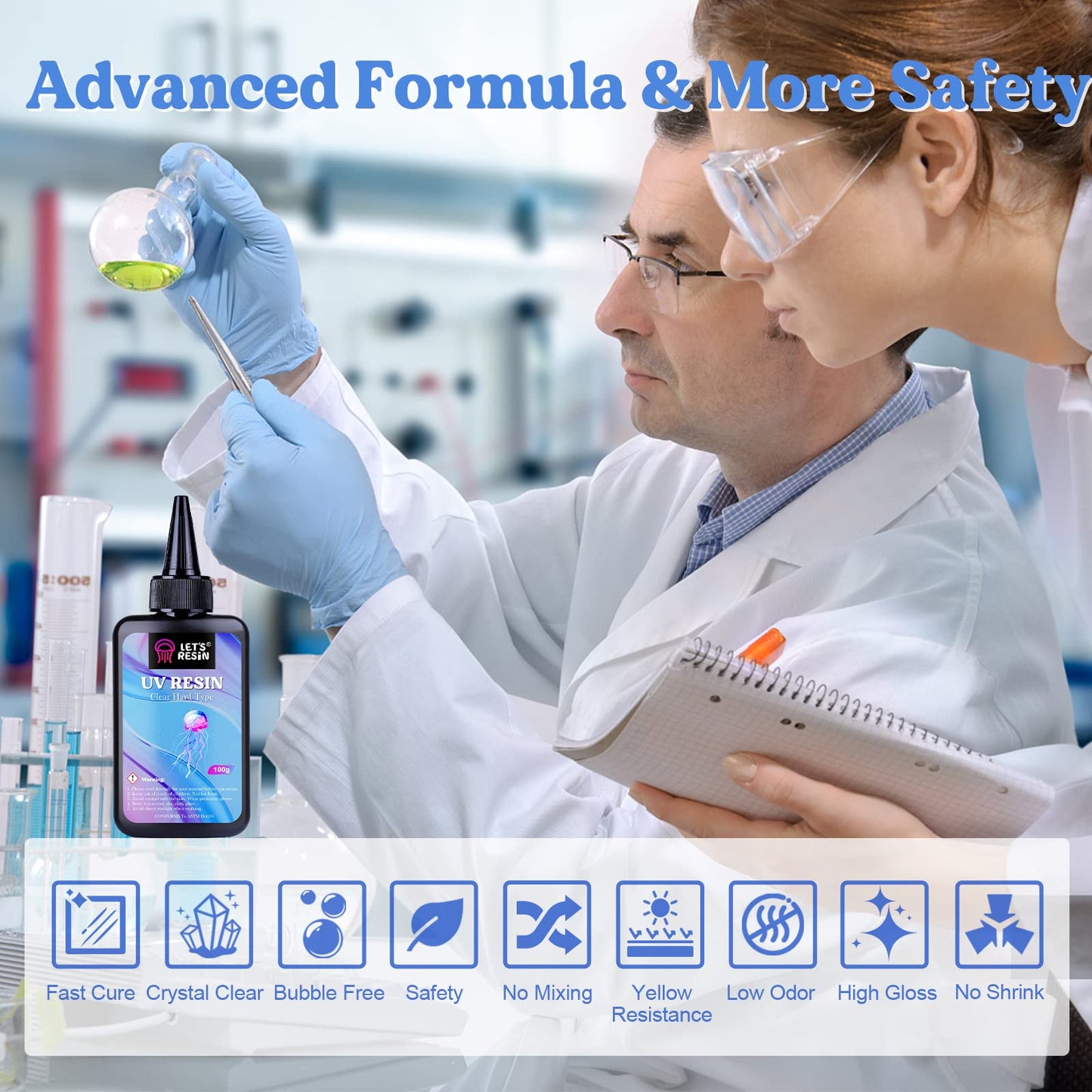 UV Resin,200g Low Viscosity Crystal Clear Ultraviolet Thin Epoxy Resin, Quick-Curing&Low Shrinkage UV Resin Kit for Crafts, Jewelry Making, Casting