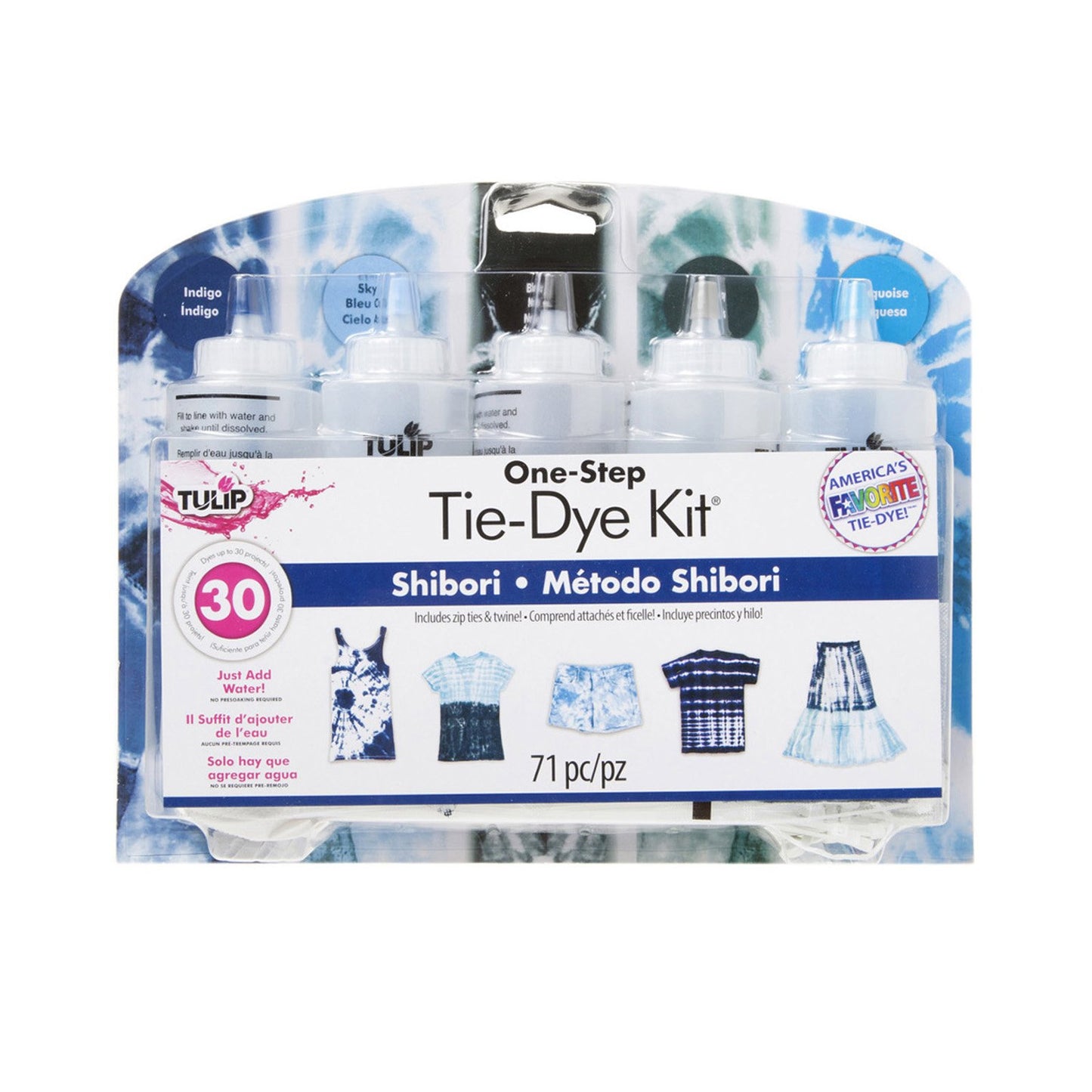Tulip One-Step Tie-Dye Kit Premium Supplies, Easy Techniques & Fabric Designs on Shirts, Dresses, Socks, Shoes, Tapestries Fabric Dye, Shibori