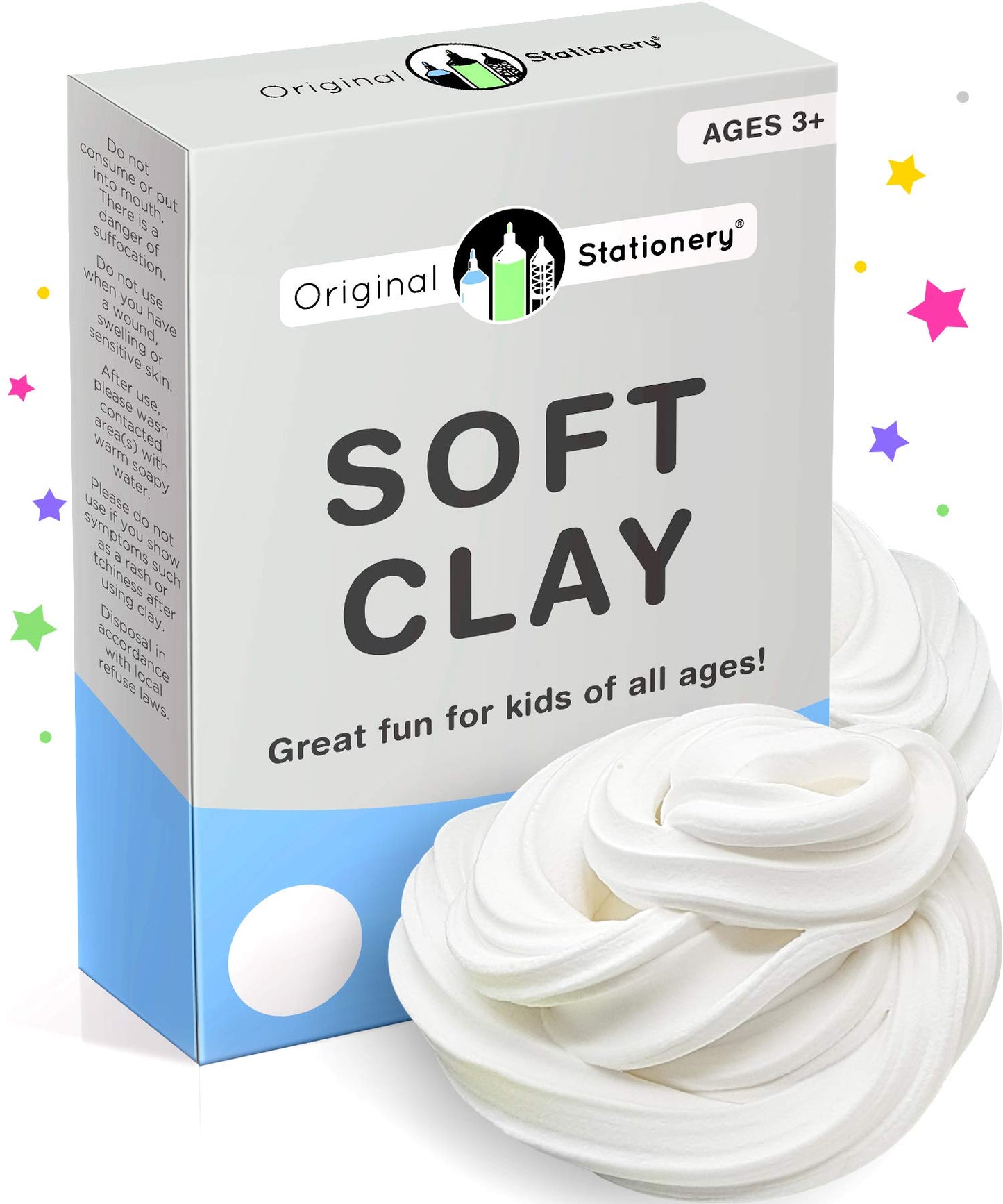 Original Stationery Soft Clay for Slime Making, Moldable Modeling Clay Slime for Art & Craft for Kids, Add to Glue and Shaving Foam to Make Butter Slime- 230 g/ 8.1 oz