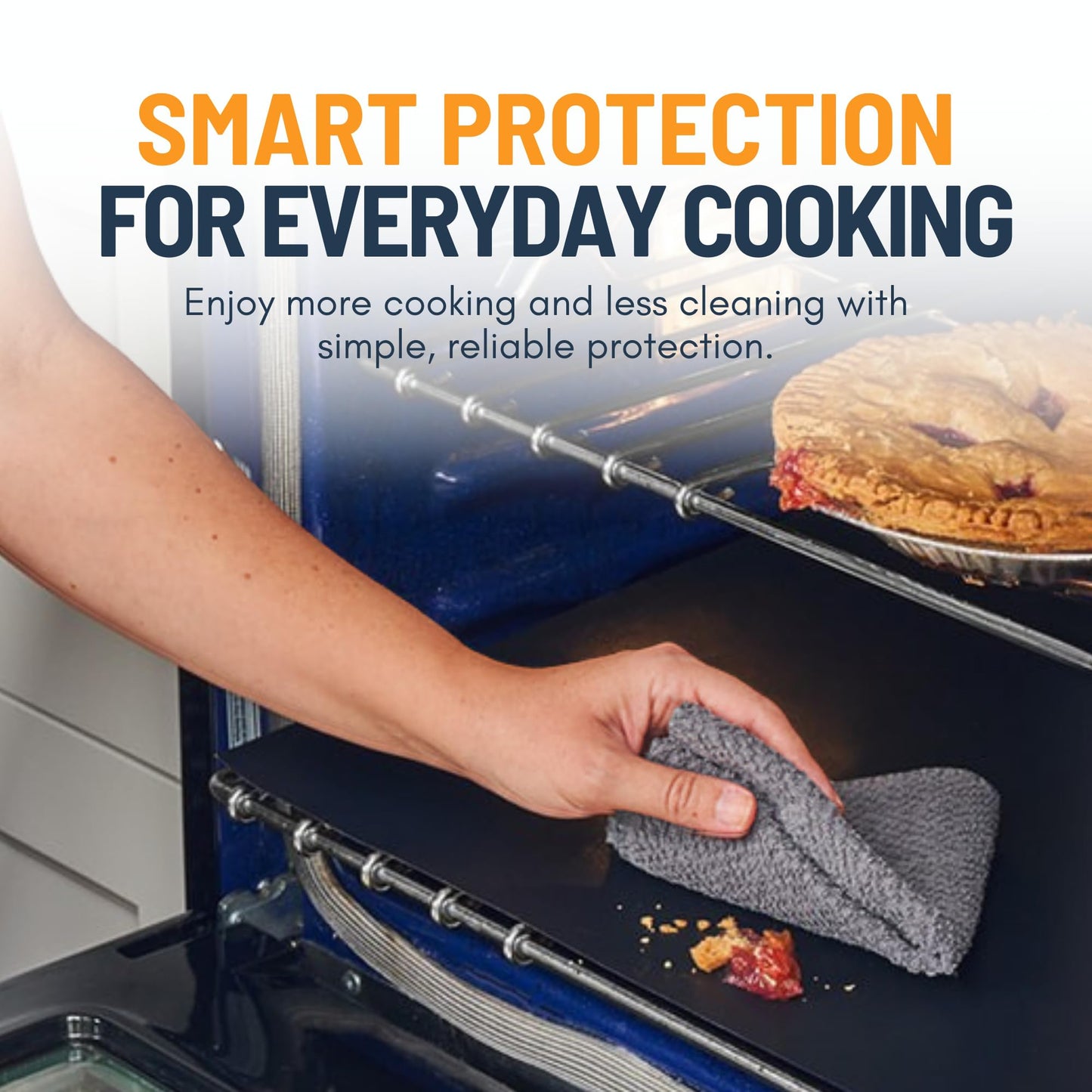 Oven Liners for Bottom of Oven - 3 Pack Large Heavy Duty Mats, 16.25”x23” Non-Stick Reusable Liner for Electric, Gas, Toasters, Grills - BPA & PFOA Free Kitchen Accessory to Keep It Clean (Black)