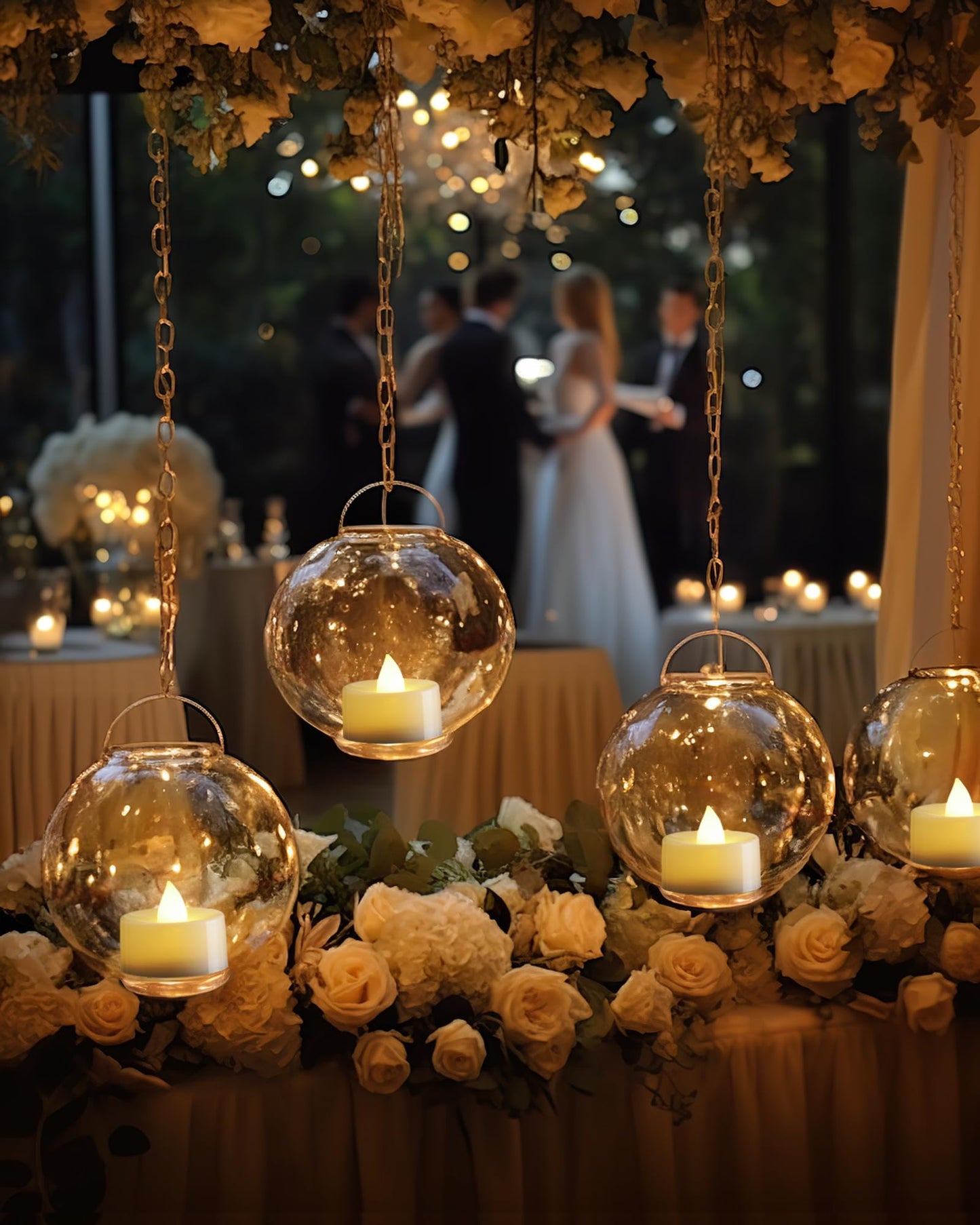 Homemory 24-Pack Flameless LED Tea Lights Candles Battery Operated, 200+Hour Fake Electric Candles TeaLights for Votive, Halloween, Ofrenda, Diya, Wedding Centerpiece Table Decor, Funeral, Christmas