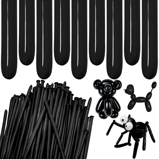 ZBYDNG Black Long Balloons Premium 260 Twisting Balloons Animals Magic for Birthday Kids Wedding Party Supply 100pcs
