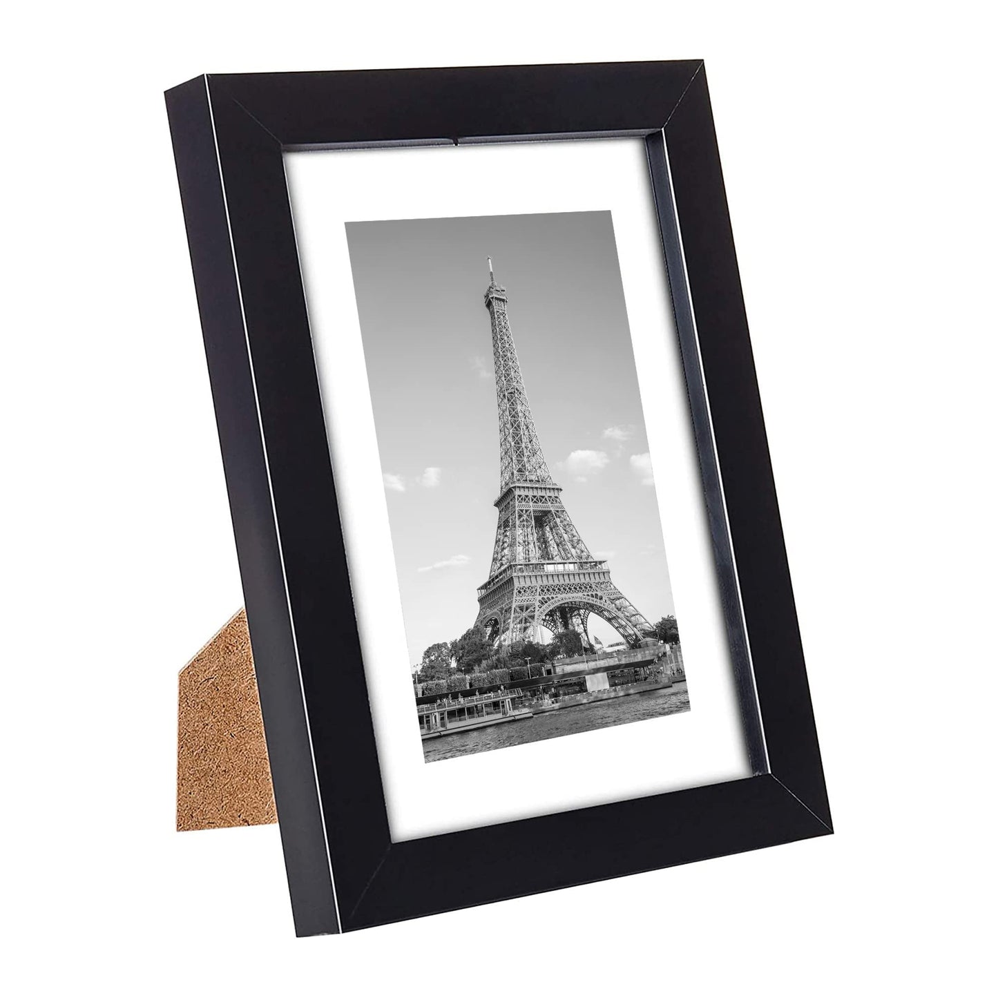 5x7 Picture Frame Set of 10, Display Pictures 4x6 with Mat or 5x7 Without, Multi Photo Frames Collage for Wall or Tabletop Display, Black