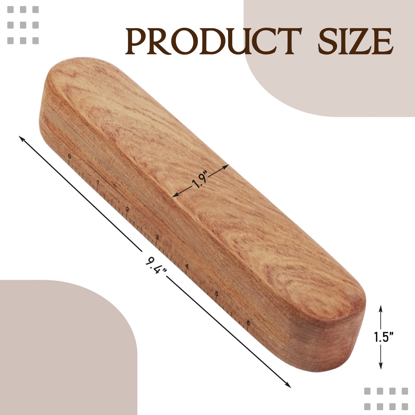 Savina Tailors Clapper for Quilting, Hard Wood Professional Multipurpose Durable for Seam Ironing, Flattening Tool. Great for Setting Fabric Folds, Accenting, Clothing Wrinkle Sewing.