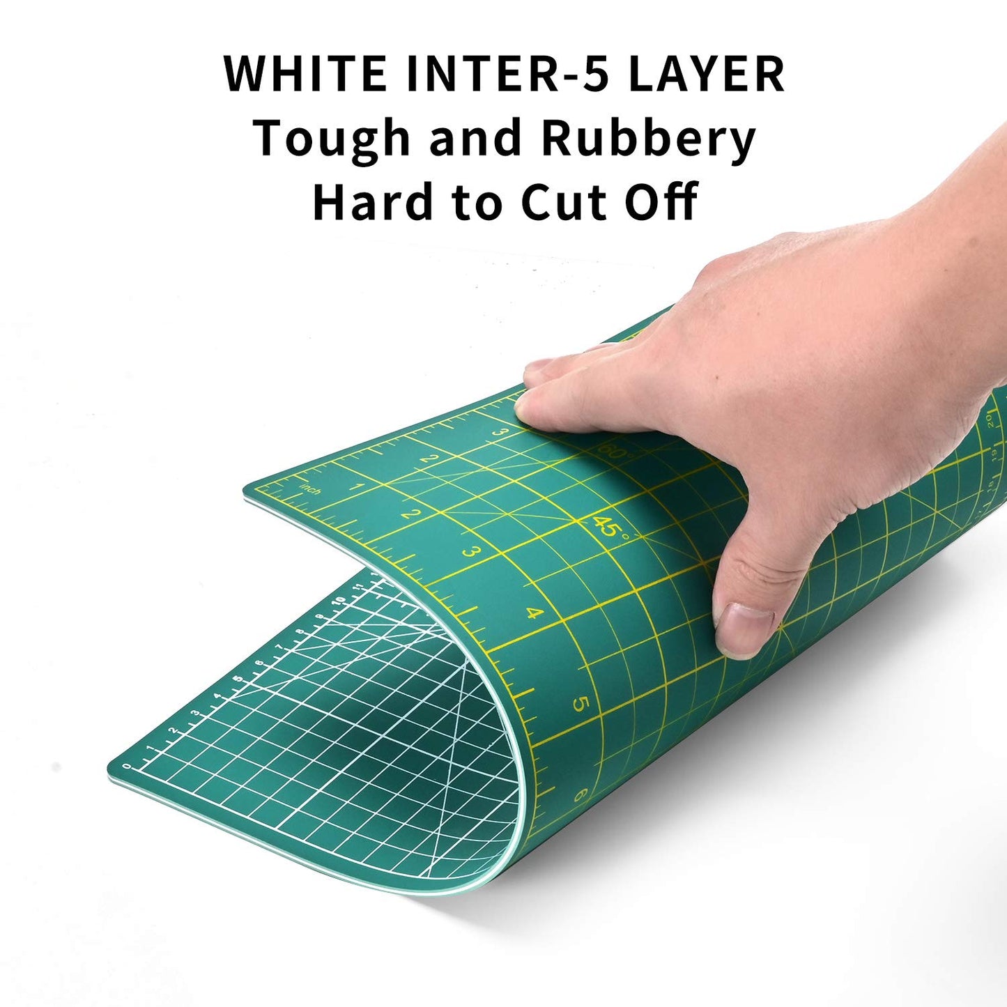 ArtAt Self Healing Cutting Mat: 9"x12" Non-Slip PVC Double Sided 5-Ply A4 Art Craft Rotating Mat, Rotary Cutting Mat for Quilting, Sewing Crafts Hobby Fabric Precision Scrapbooking Project Gr